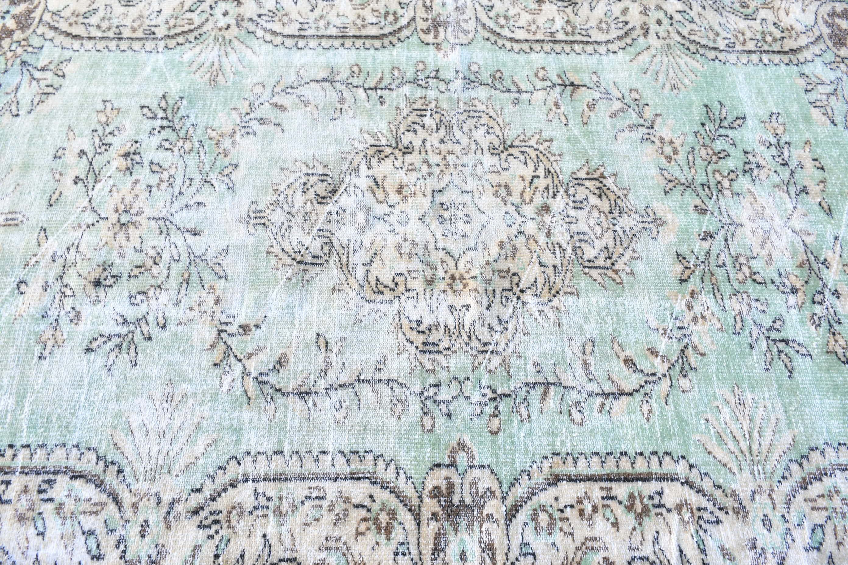 Kitchen Rugs, Floor Rugs, Green Cool Rug, Rugs for Living Room, 5.1x7.8 ft Area Rug, Vintage Rugs, Bedroom Rug, Turkish Rugs