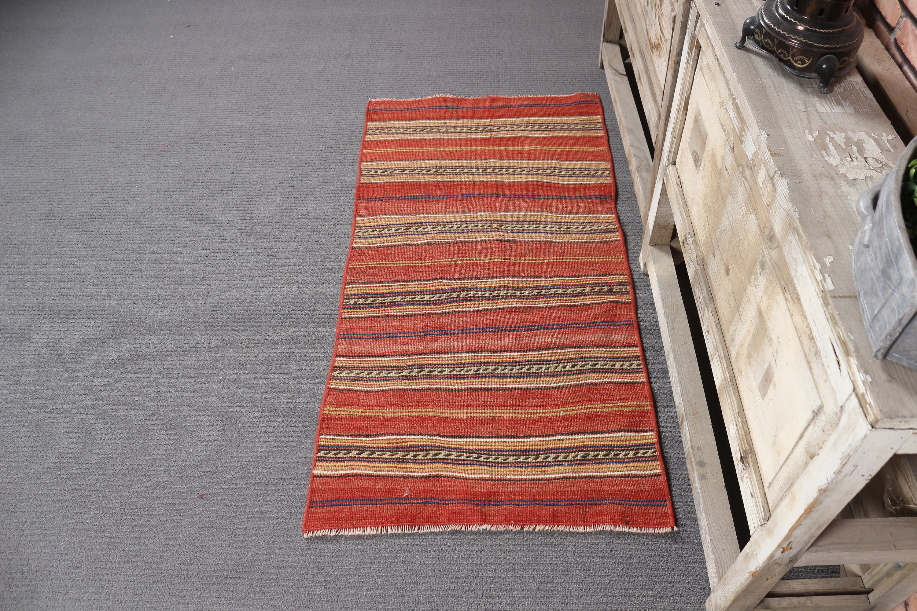 Fas Halısı, Kırmızı Yer Halıları, Araba Mat Halısı, 2.1x4 ft Küçük Halı, Kilim, Banyo Halısı, Soğuk Halı, Banyo Halıları, Türk Halıları, Sanat Halısı, Vintage Halı