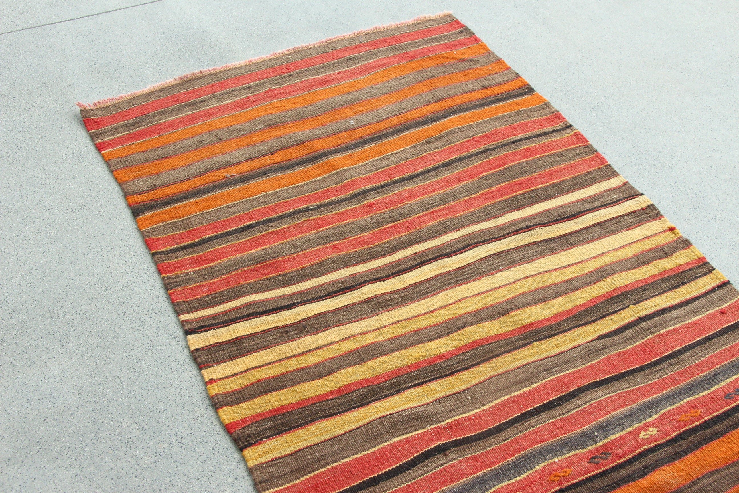 Turkish Rug, Antique Rug, Vintage Rug, Rugs for Stair, Corridor Rug, Hallway Rug, Kilim, 3x8.7 ft Runner Rugs, Red Wool Rug, Cool Rug