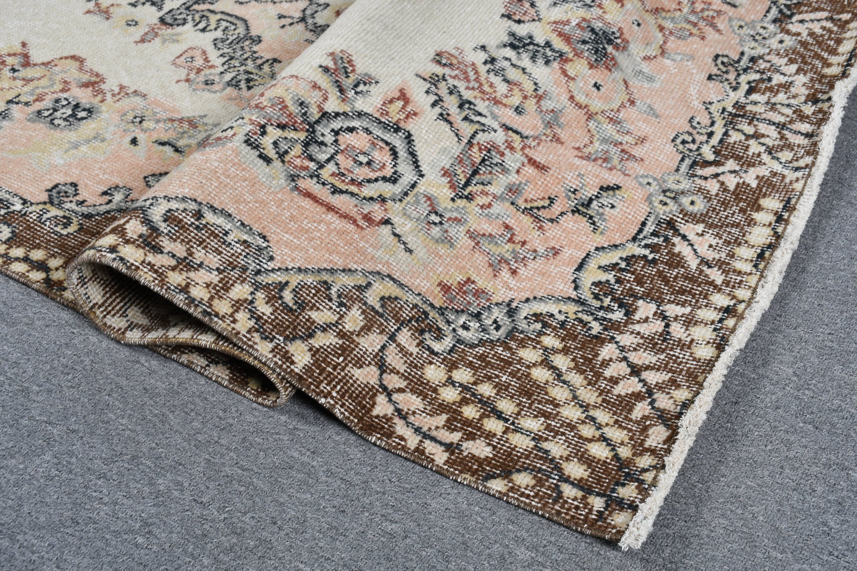 Living Room Rug, Vintage Rug, Home Decor Rugs, Turkish Rugs, Antique Rug, Nursery Rug, Beige  3.8x6.6 ft Area Rug, Floor Rugs