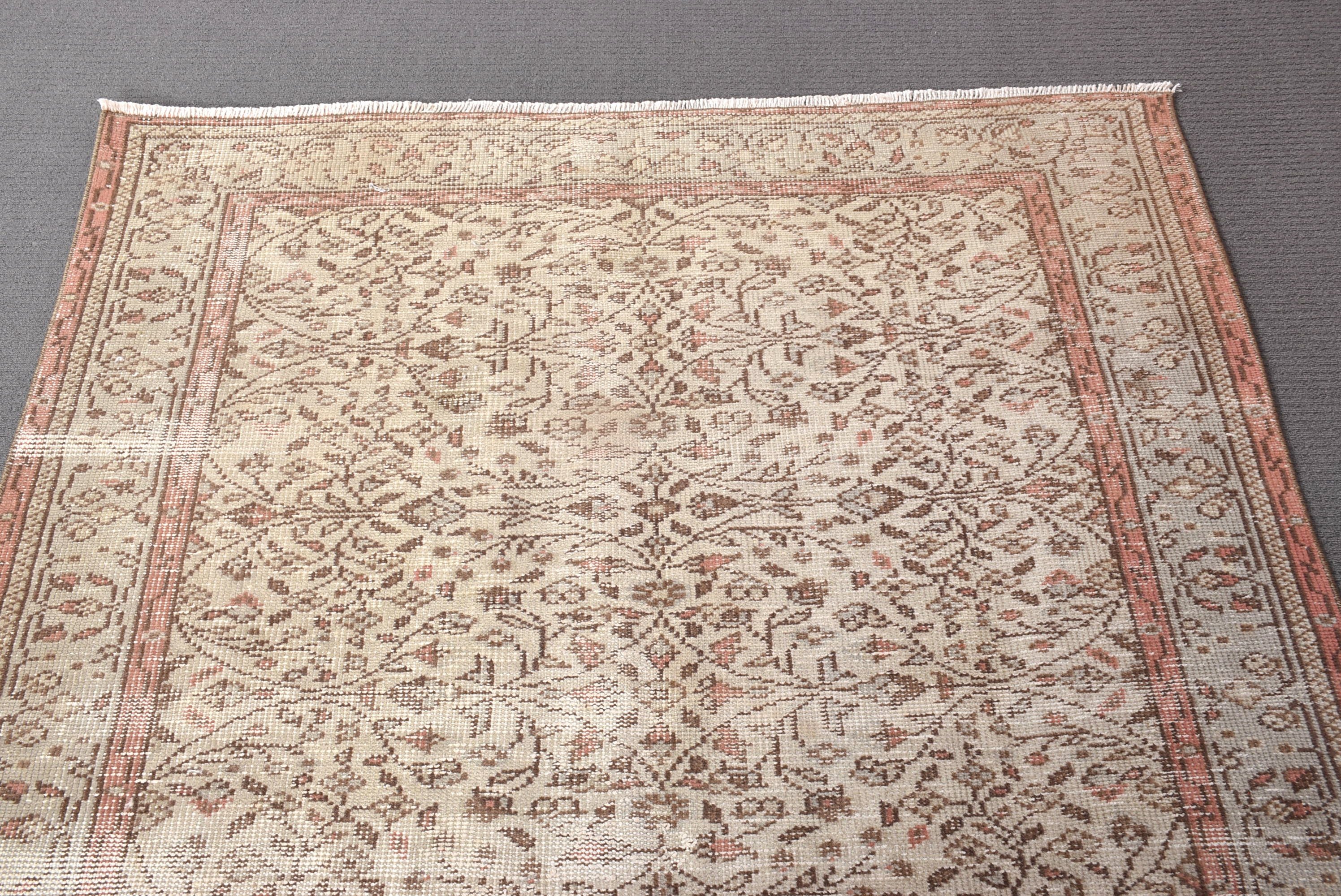 Oushak Area Rugs, Beige Bedroom Rugs, 4.6x7.3 ft Area Rugs, Kitchen Rugs, Vintage Rugs, Turkish Rug, Rugs for Nursery, Statement Rugs