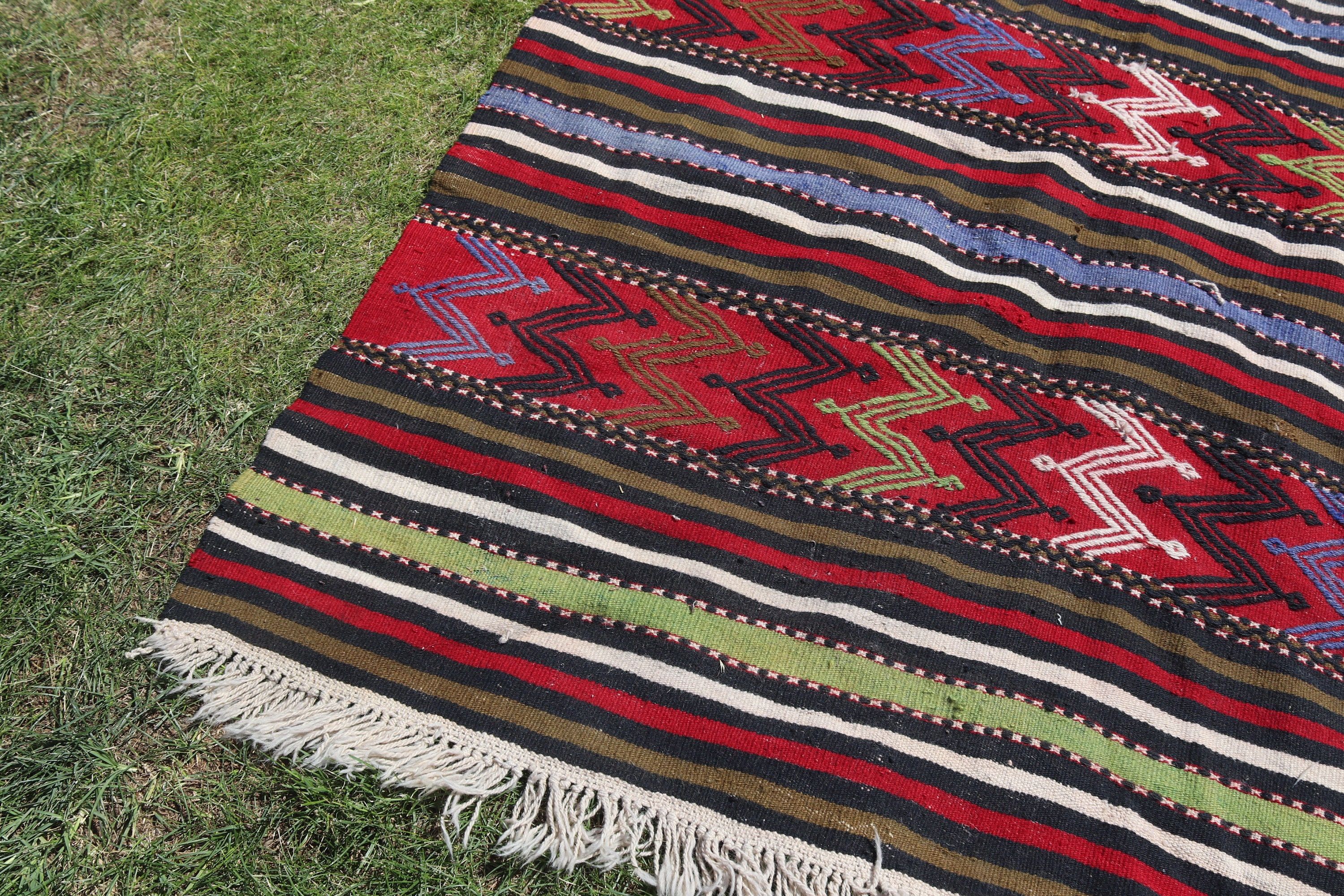 Vintage Halılar, Salon Halıları, Boho Halısı, Kilim, Türk Halıları, 4,8x11,4 ft Büyük Halı, Kırmızı Modern Halı, Mutfak Halısı, Ofis Halıları, Büyük Oushak Halıları