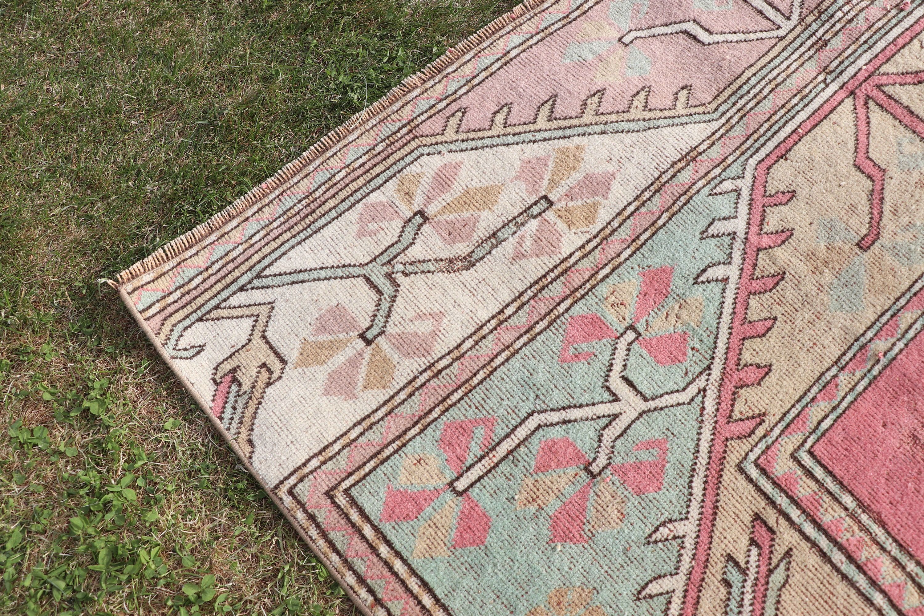 Oriental Rug, 4.4x9.4 ft Large Rugs, Salon Rug, Red Boho Rugs, Vintage Rug, Large Vintage Rug, Kitchen Rugs, Decorative Rugs, Turkish Rugs