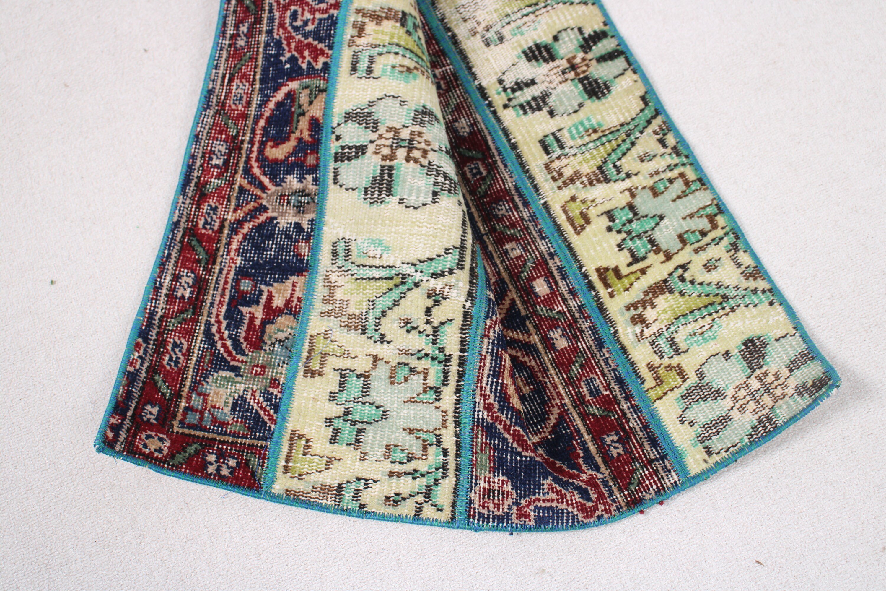 Nursery Rugs, Wool Rugs, 2.4x4.6 ft Small Rug, Vintage Rug, Vintage Decor Rug, Blue Oriental Rugs, Turkish Rugs, Antique Rugs, Entry Rug