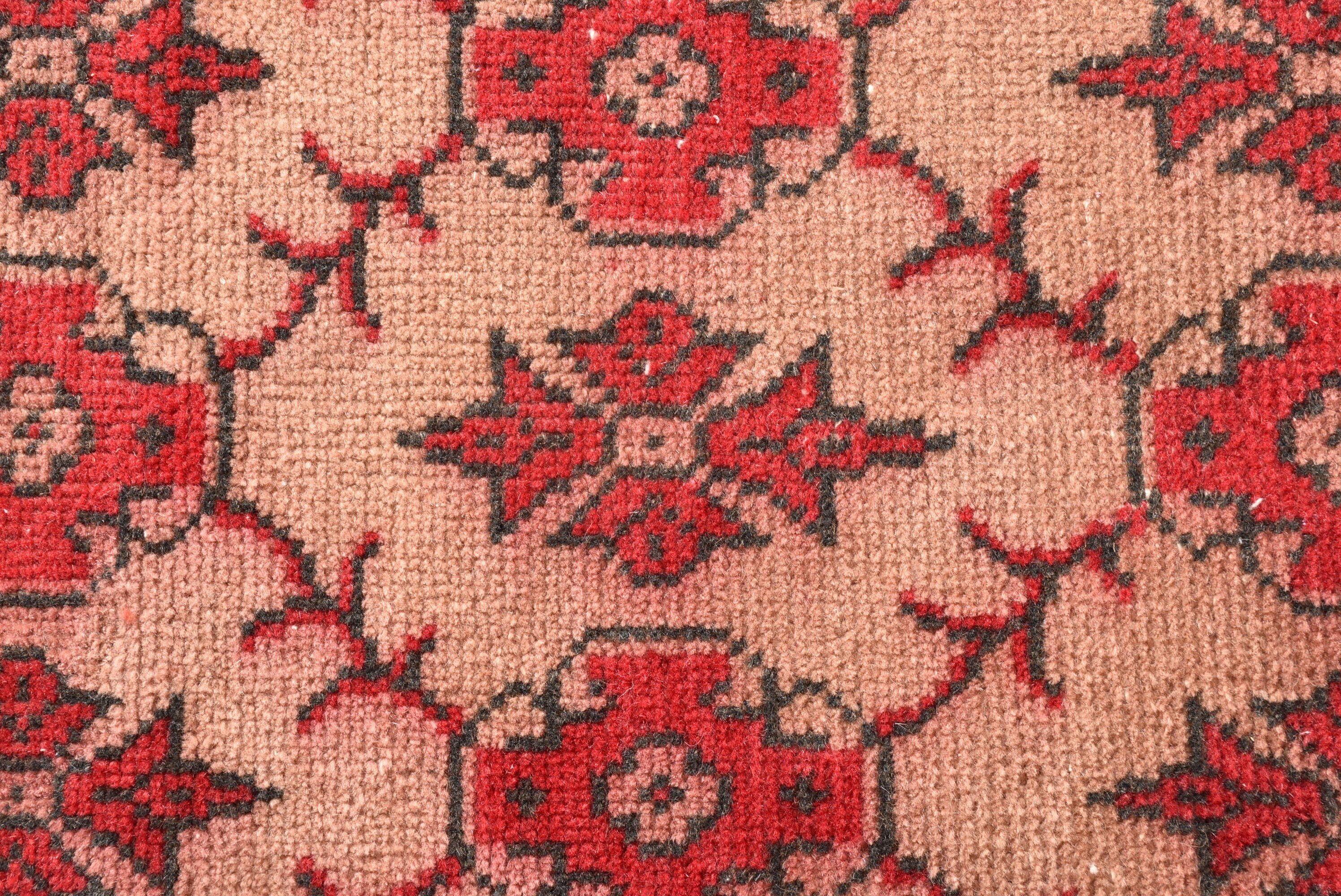 Vintage Halılar, Vintage Vurgulu Halı, Pembe Geometrik Halılar, 3x6 ft Aksanlı Halı, Düz Dokuma Halılar, Boho Vurgulu Halı, Türk Halıları, Yer Halıları