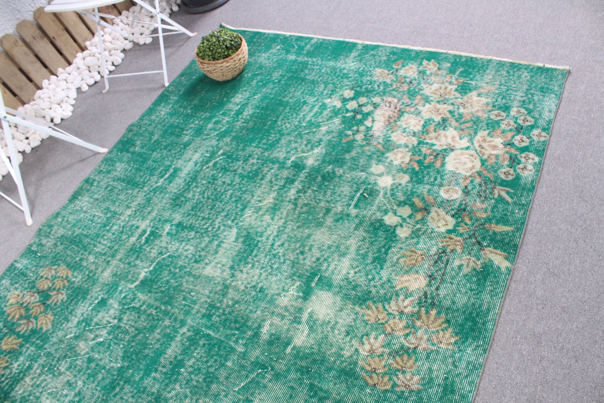 Cool Rug, Living Room Rugs, 5.5x9.1 ft Large Rug, Turkish Rugs, Oriental Rug, Dining Room Rug, Green Floor Rugs, Eclectic Rug, Vintage Rug