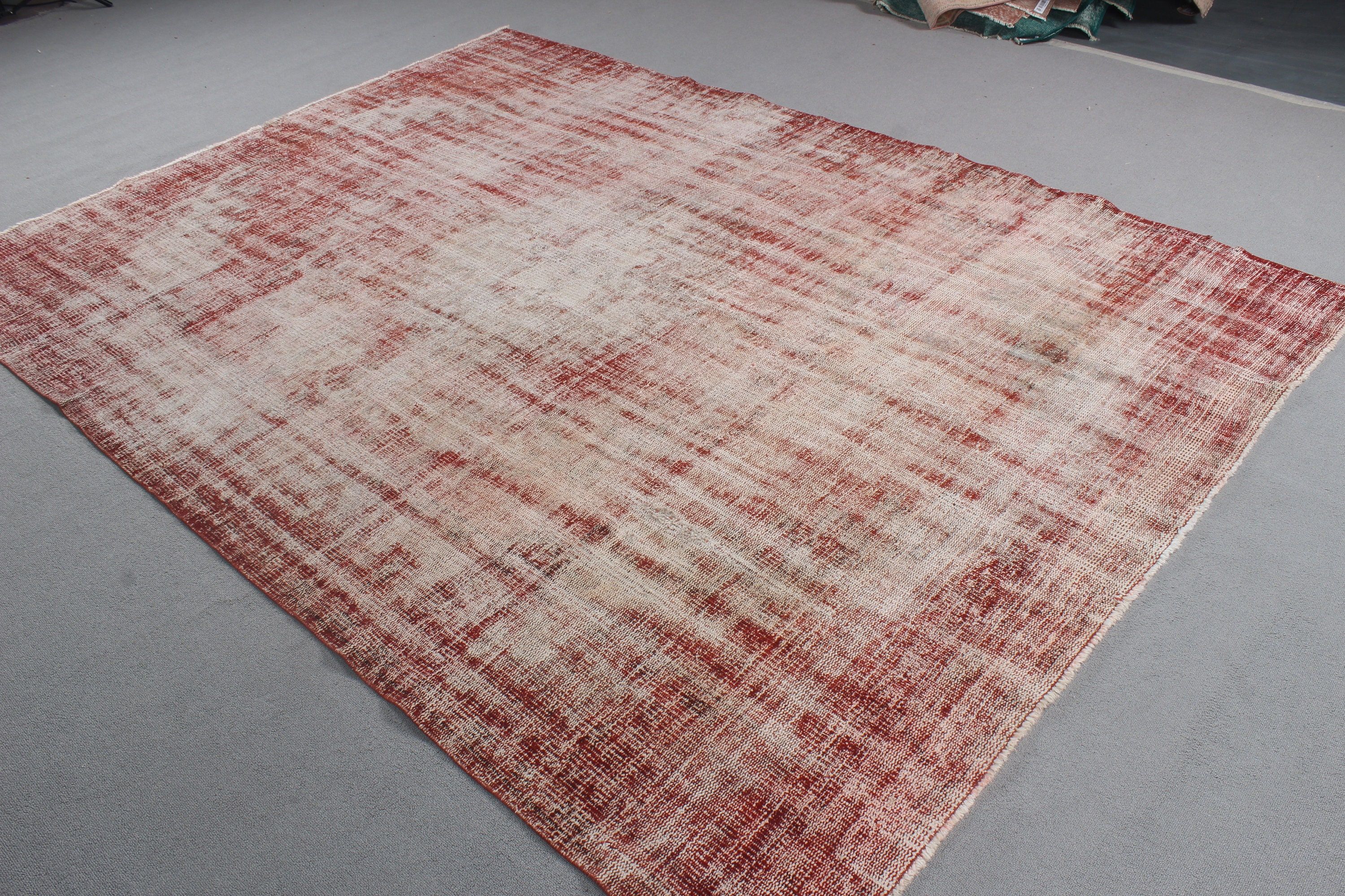 6.5x8.9 ft Large Rug, Handwoven Rugs, Salon Rugs, Turkish Rugs, Vintage Rug, Anatolian Rugs, Beige Flatweave Rug, Large Vintage Rugs