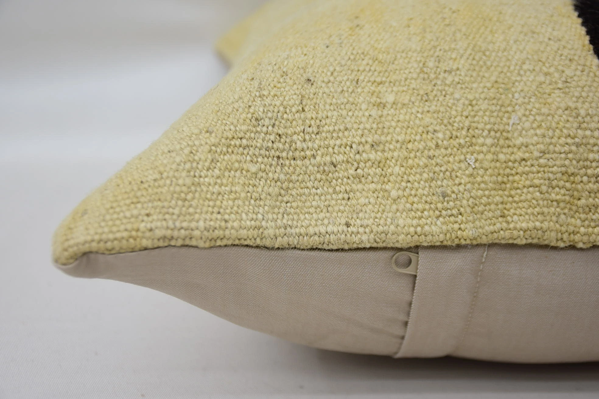 Vintage Kilim Pillow, Art Deco Pillow Sham, 16"x24" Beige Cushion Case, Office Chair Cushion Case, Turkish Kilim Pillow, Gift Pillow