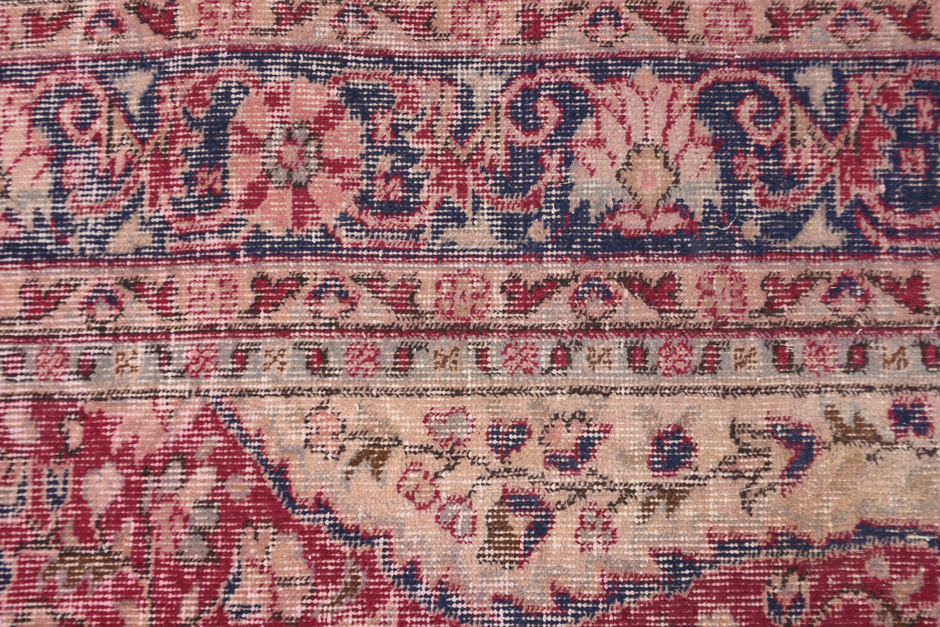 Vintage Halı, Giriş Halıları, Sanatsal Halı, Duvara Asılı Halılar, Türk Halısı, Kırmızı 1.8x3.3 ft Küçük Halı, Nötr Halılar