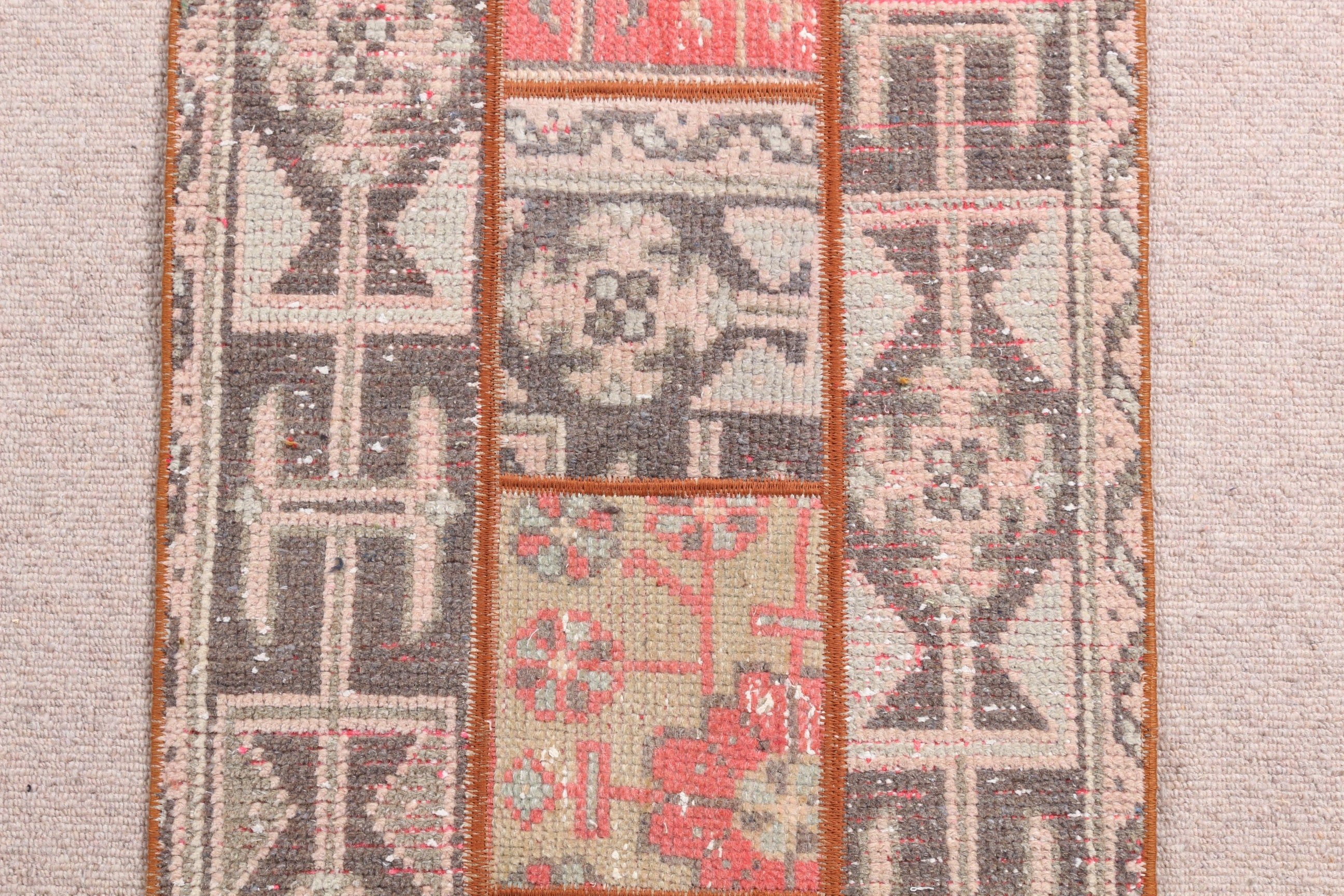 Floor Rugs, Black Bedroom Rug, Eclectic Rug, Rugs for Nursery, Turkish Rug, Wool Rug, 1.7x3.9 ft Small Rugs, Vintage Rugs, Door Mat Rug