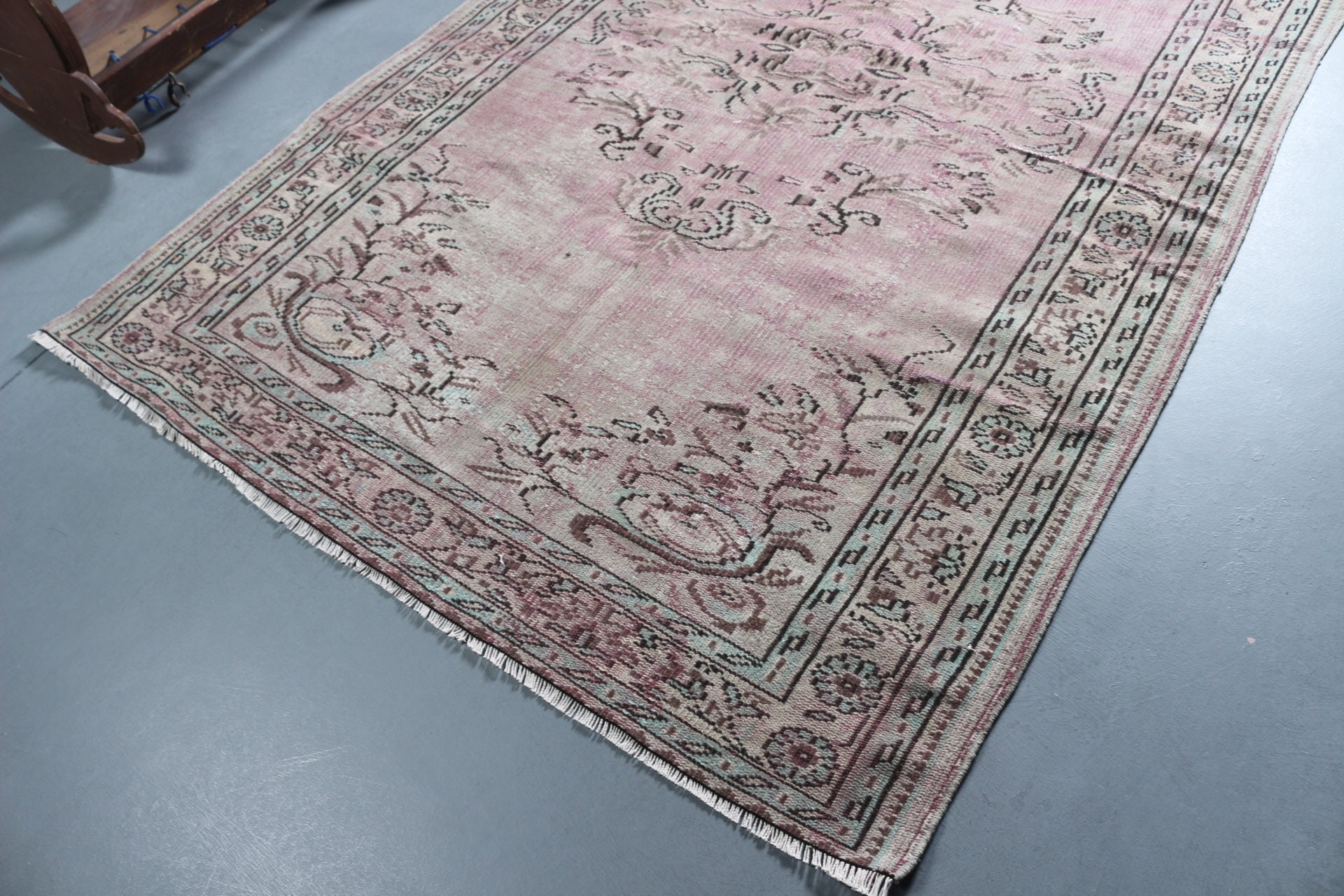 Türk Halısı, Yatak Odası Halıları, Salon Halısı, Vintage Halılar, Parlak Halı, 5.6x8.6 ft Büyük Halı, Mor Oryantal Halı, Anadolu Halısı