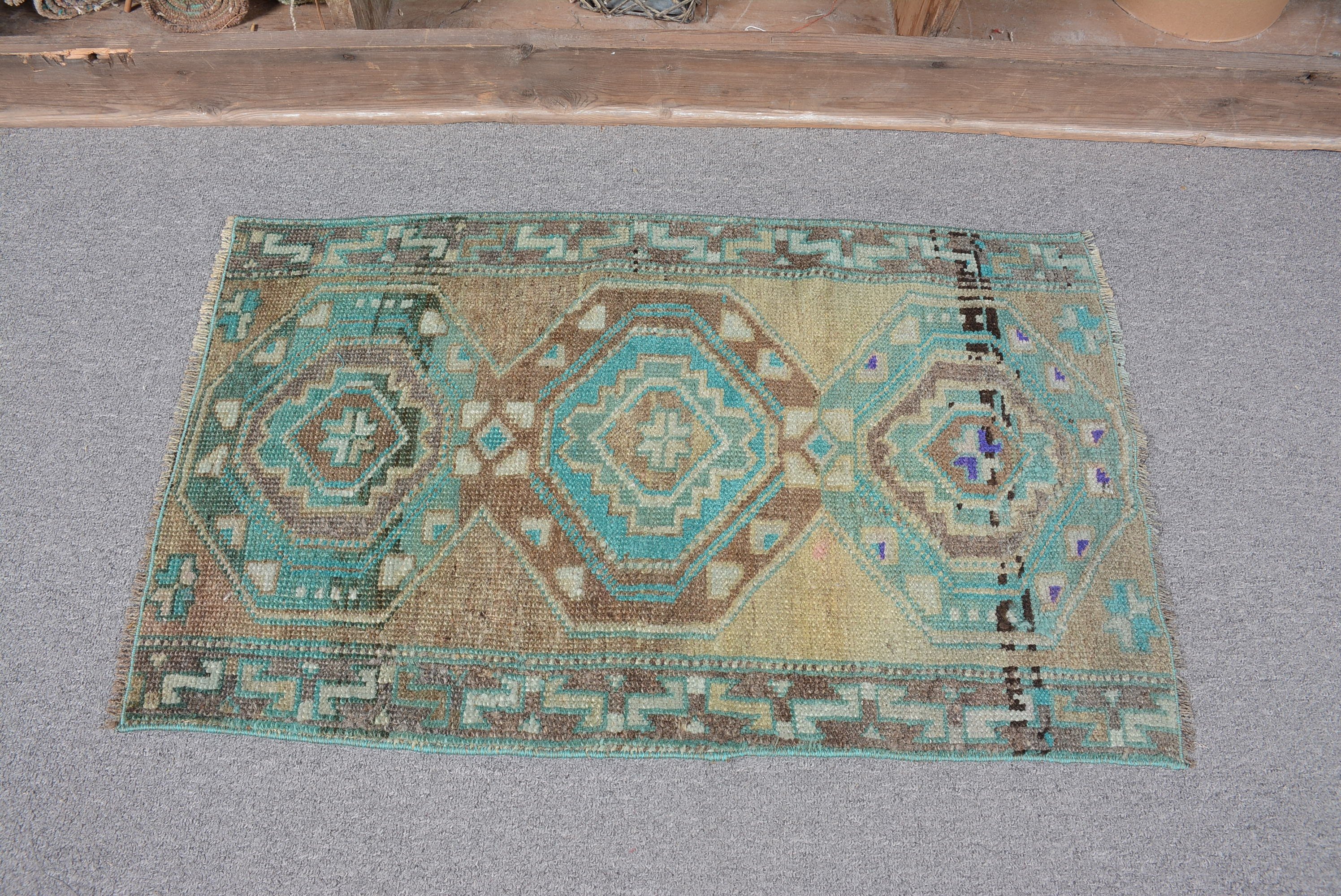 Brown Anatolian Rugs, Kitchen Rug, Turkish Rug, Moroccan Rugs, Vintage Rug, Oriental Rugs, Nursery Rug, Organic Rug, 1.6x2.6 ft Small Rugs