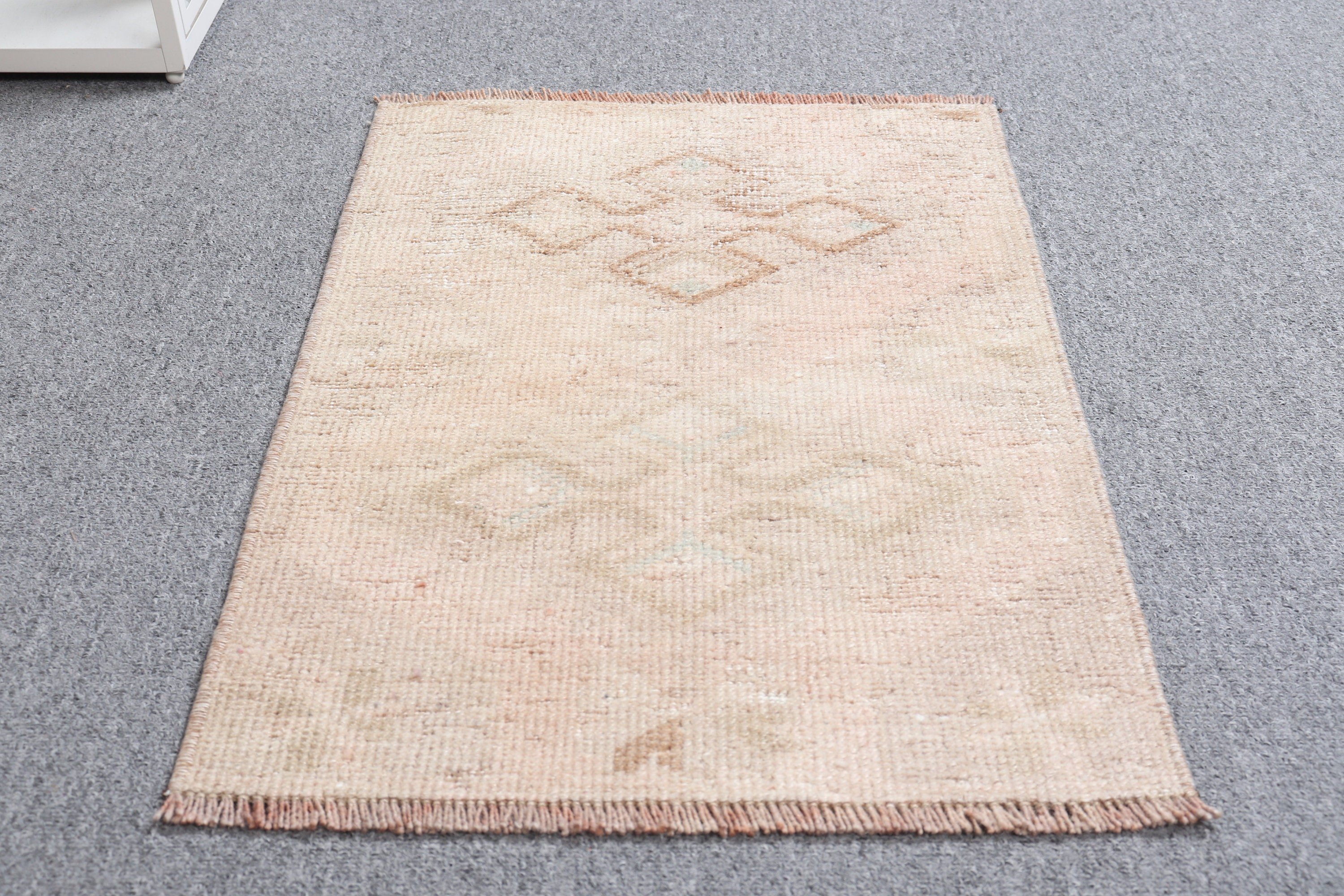 Nursery Rug, Bath Rugs, Turkish Rug, Rugs for Kitchen, Bedroom Rug, Vintage Rug, 1.2x2 ft Small Rugs, Beige Moroccan Rug, Oushak Rug