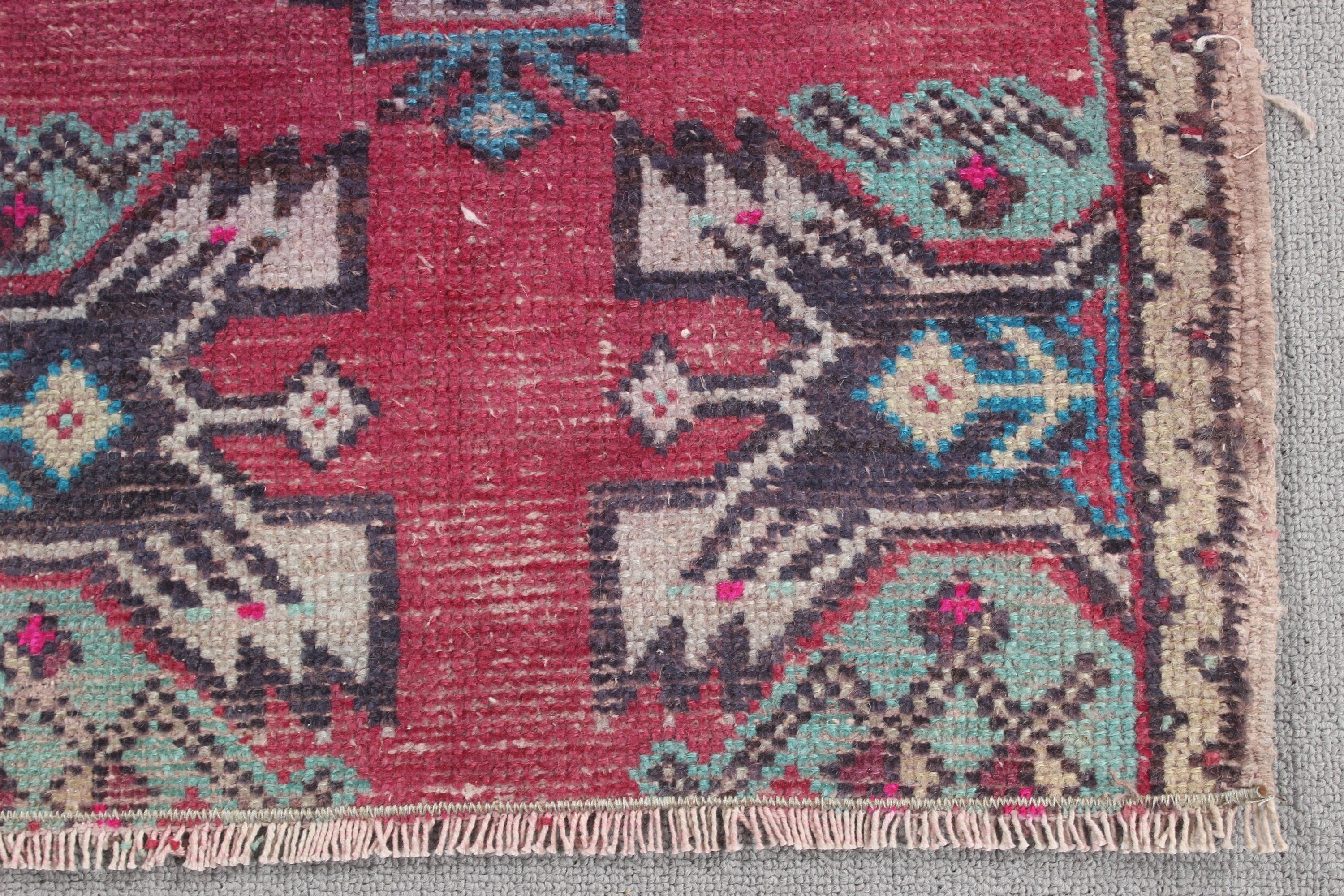 Kapı Paspası Halıları, Havalı Halılar, Vintage Halı, Yatak Odası Halısı, Küçük Alan Halıları, Türk Halısı, Banyo Halıları, Pembe 1.6x2.9 ft Küçük Halı