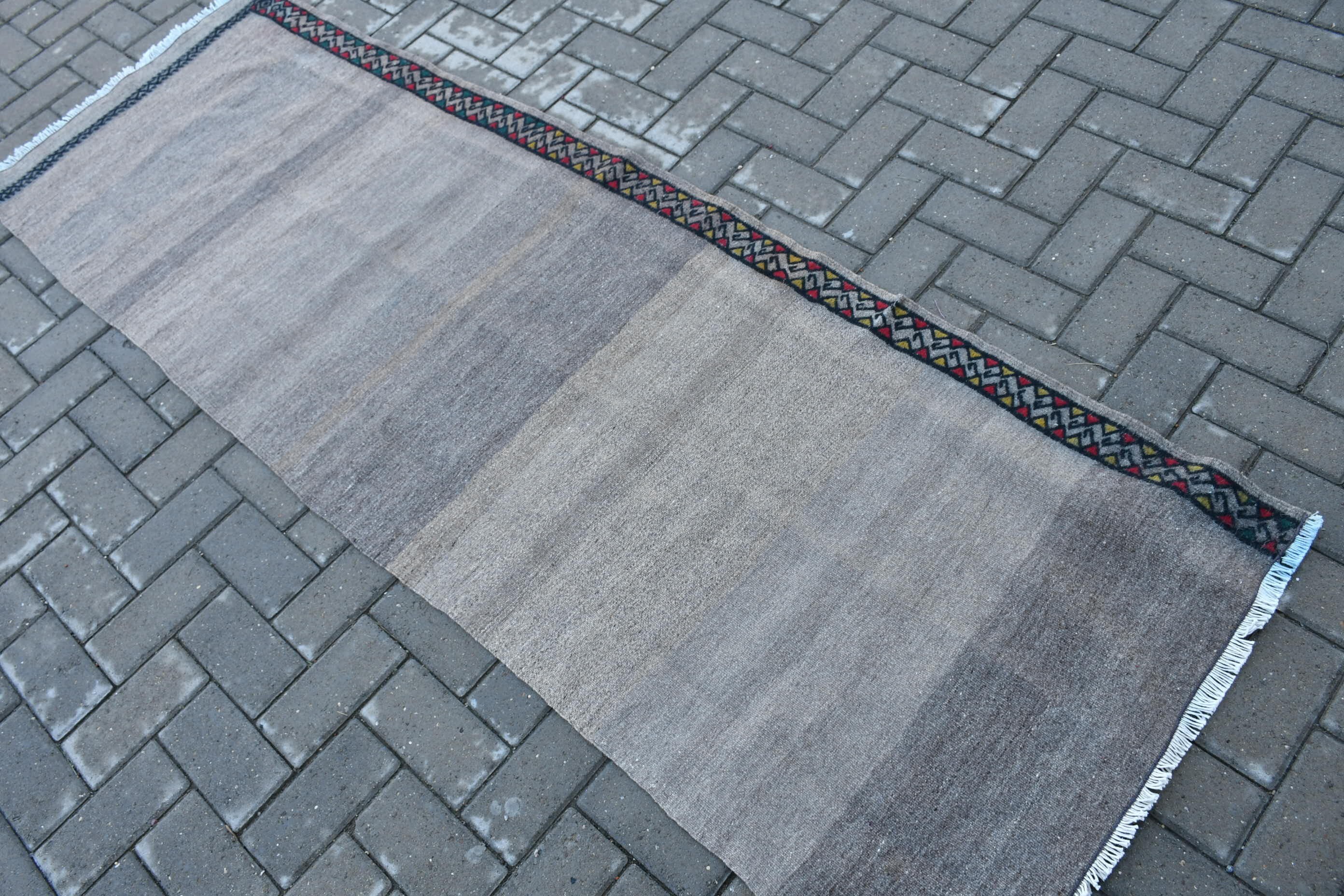 Oushak Rug, Rugs for Hallway, Brown Bedroom Rug, Vintage Rug, Kilim, Turkish Rug, Kitchen Rug, 2.6x7.6 ft Runner Rug, Anatolian Rug