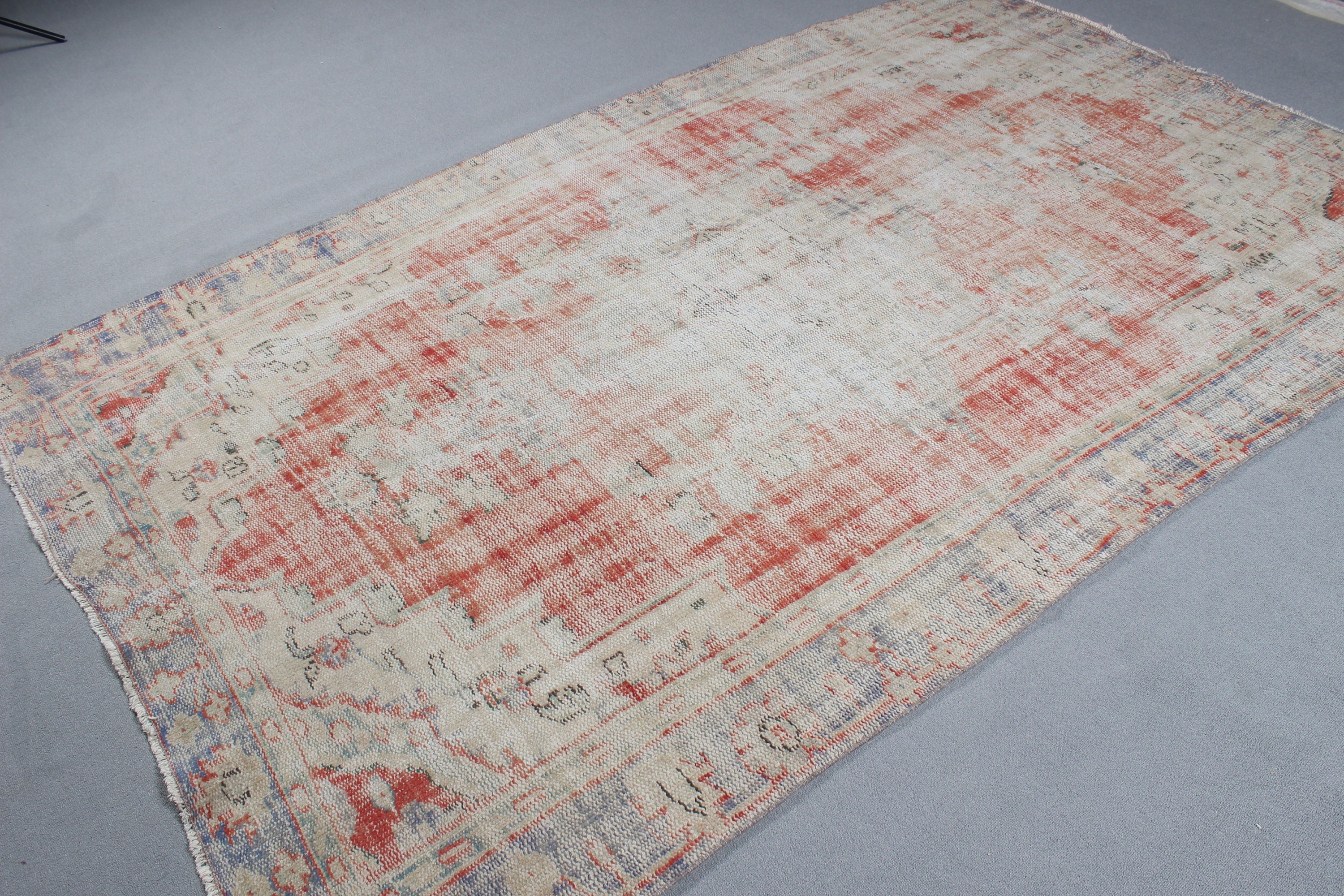 Aztec Rugs, Vintage Rugs, Large Boho Rug, Turkish Rugs, Boho Rug, 5.5x8.8 ft Large Rugs, Red Statement Rug, Handwoven Rugs, Living Room Rug