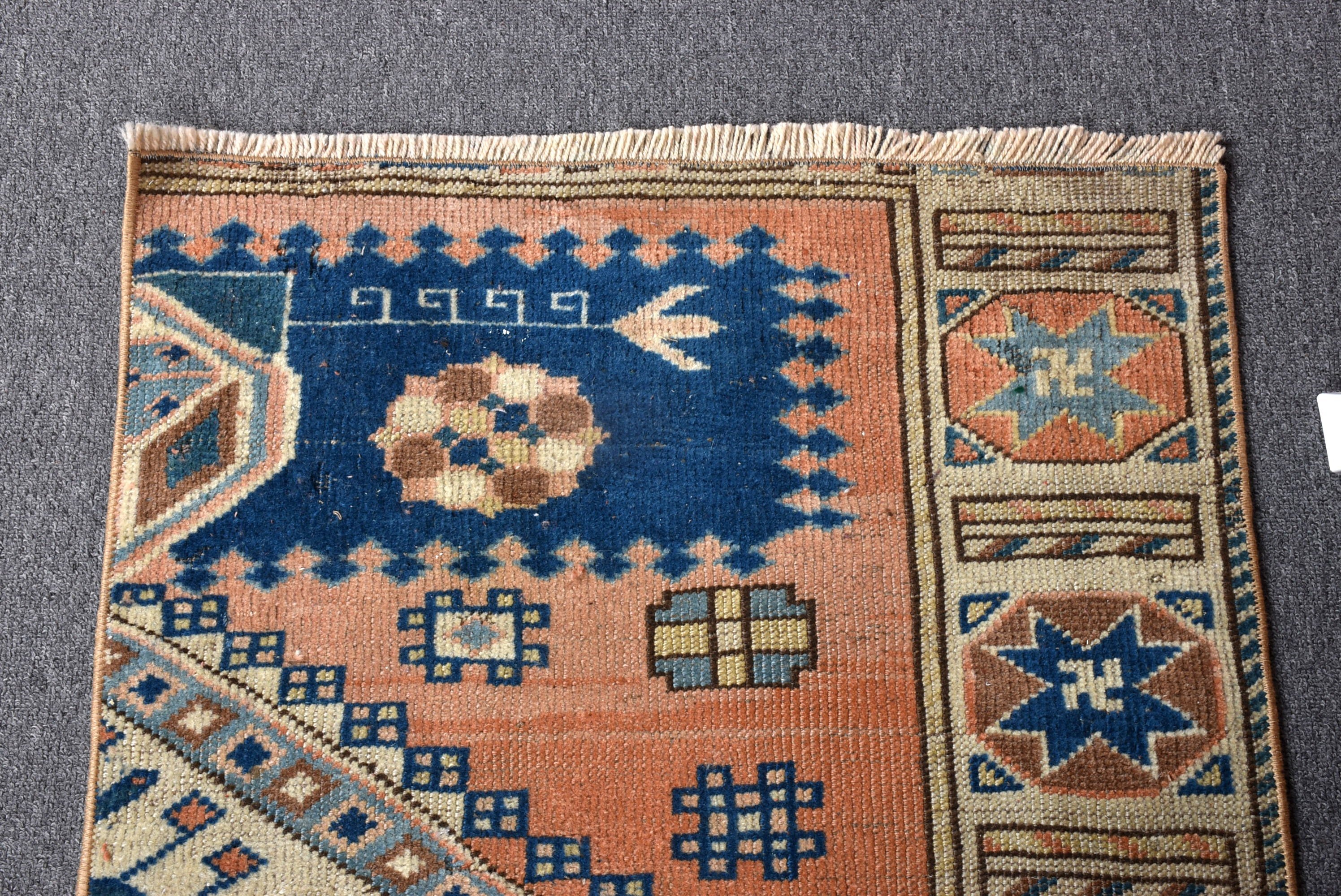 Outdoor Rugs, Turkish Rugs, Vintage Rugs, Wall Hanging Rug, Bedroom Rug, Kitchen Rug, Car Mat Rugs, Orange  2x3.5 ft Small Rug