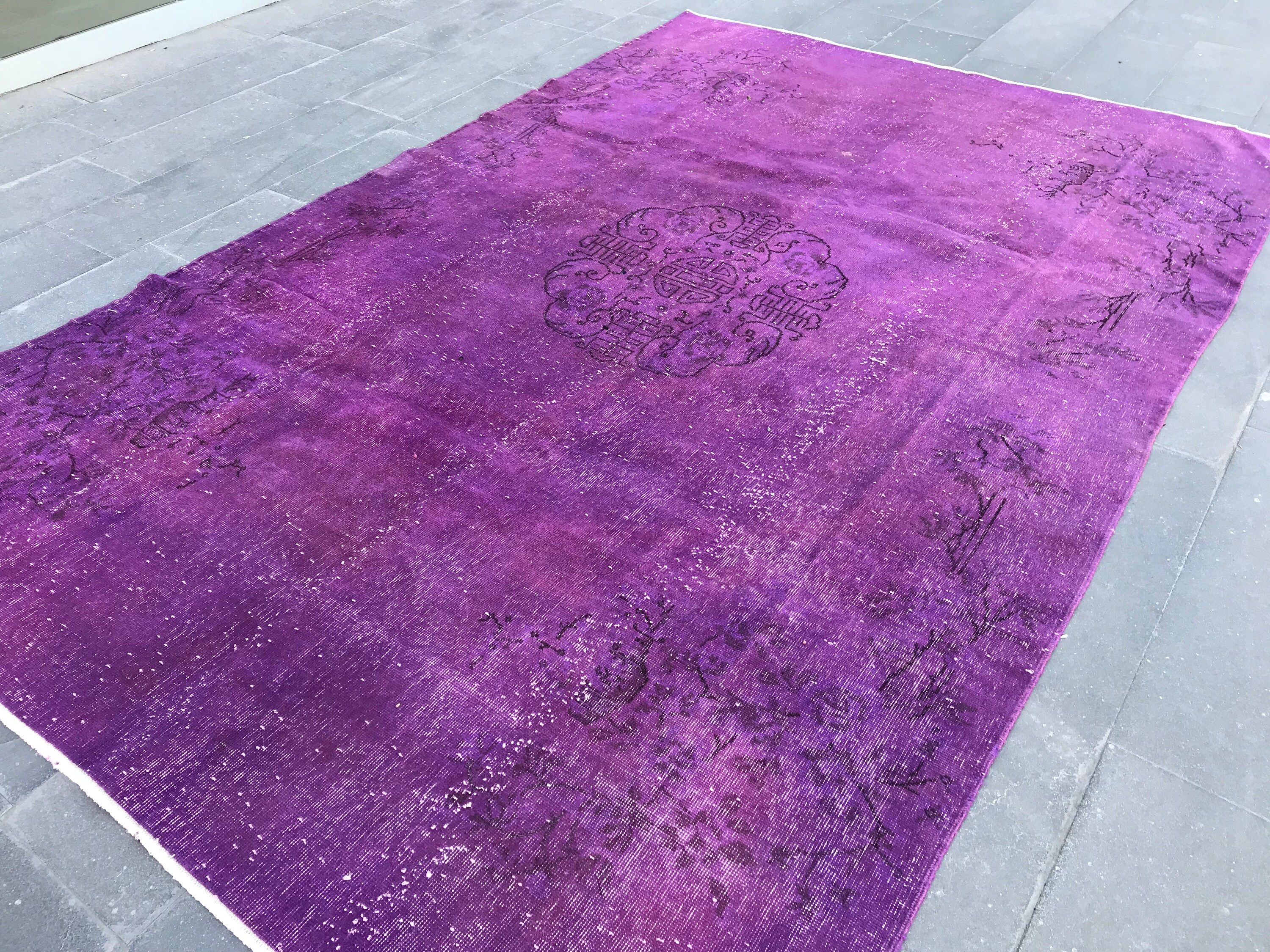 Cool Rug, Rugs for Saloon, Turkish Rug, 7x10.9 ft Oversize Rugs, Vintage Rug, Purple Cool Rug, Home Decor Rug, Salon Rug, Living Room Rugs