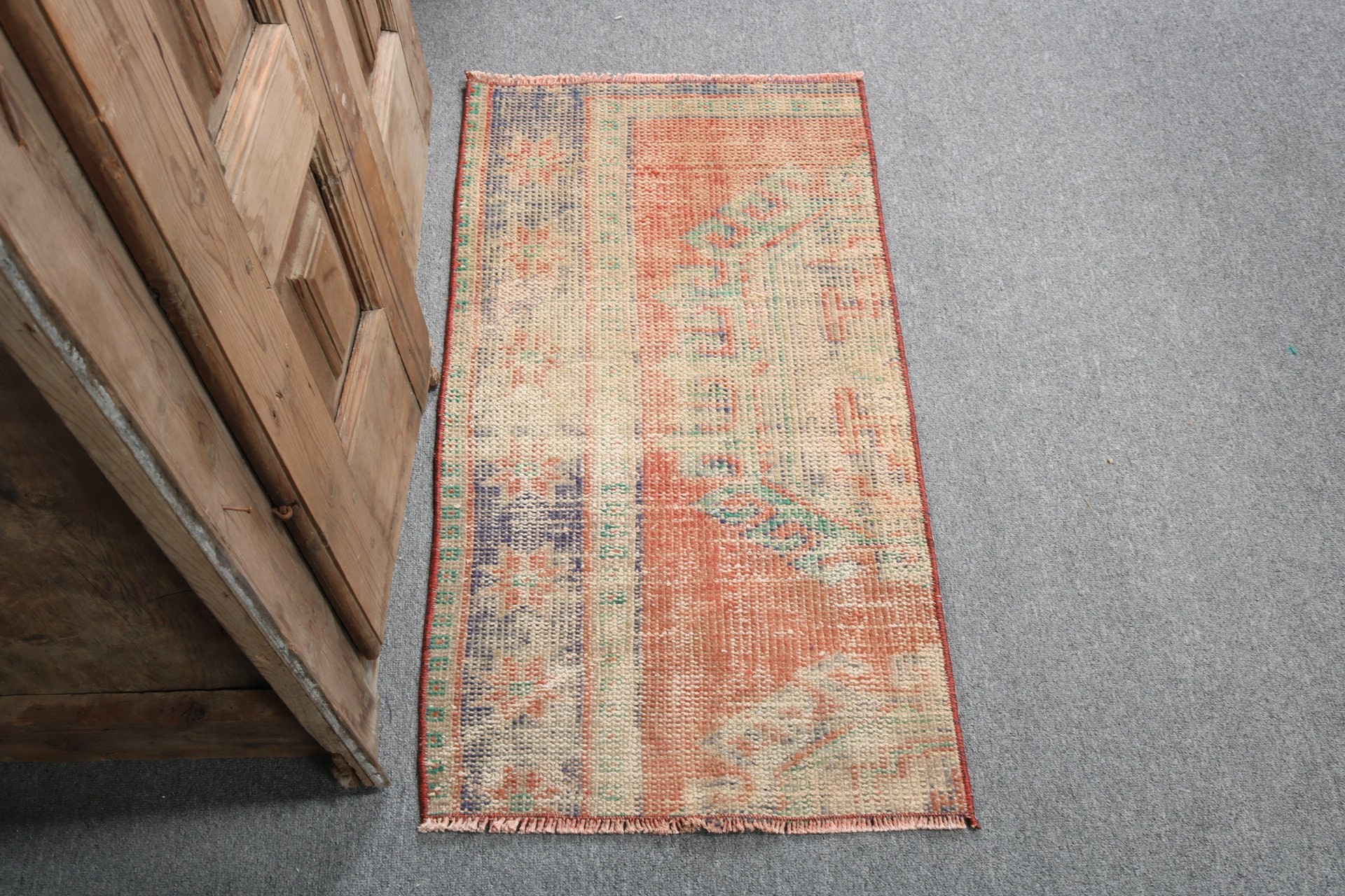 Bathroom Rug, Handwoven Rug, Turkish Rug, Handmade Rugs, 1.6x3.1 ft Small Rug, Small Vintage Rug, Bedroom Rug, Vintage Rugs, Red Luxury Rug