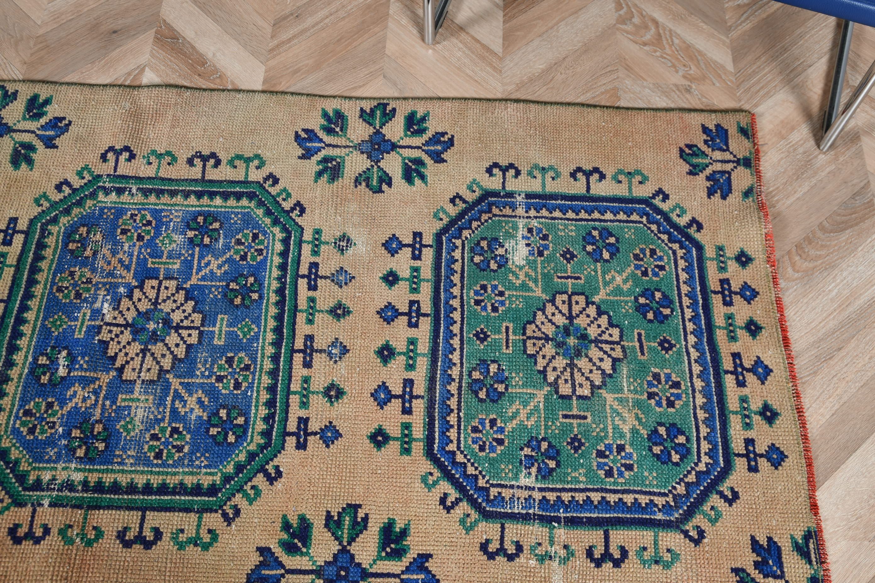 Merdiven Halısı, Ev Dekorasyonu Halısı, Turuncu 2.8x7.8 ft Runner Halıları, Vintage Halılar, Türk Halısı, Oryantal Halılar, Koridor Halıları, Yurt Halısı