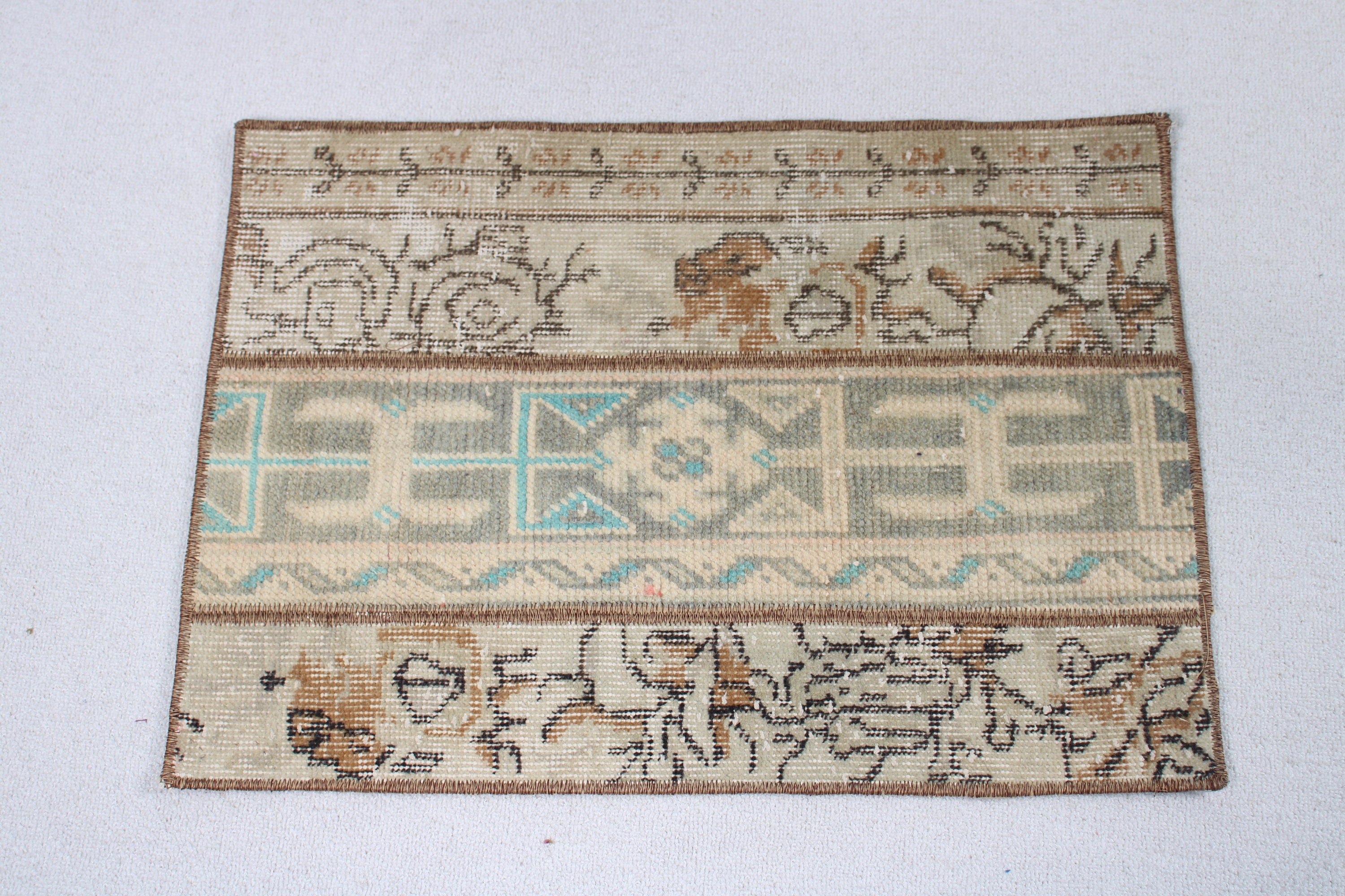 1.6x2.3 ft Small Rugs, Flatweave Rugs, Beige Antique Rugs, Boho Rugs, Small Vintage Rug, Vintage Rugs, Door Mat Rugs, Turkish Rug