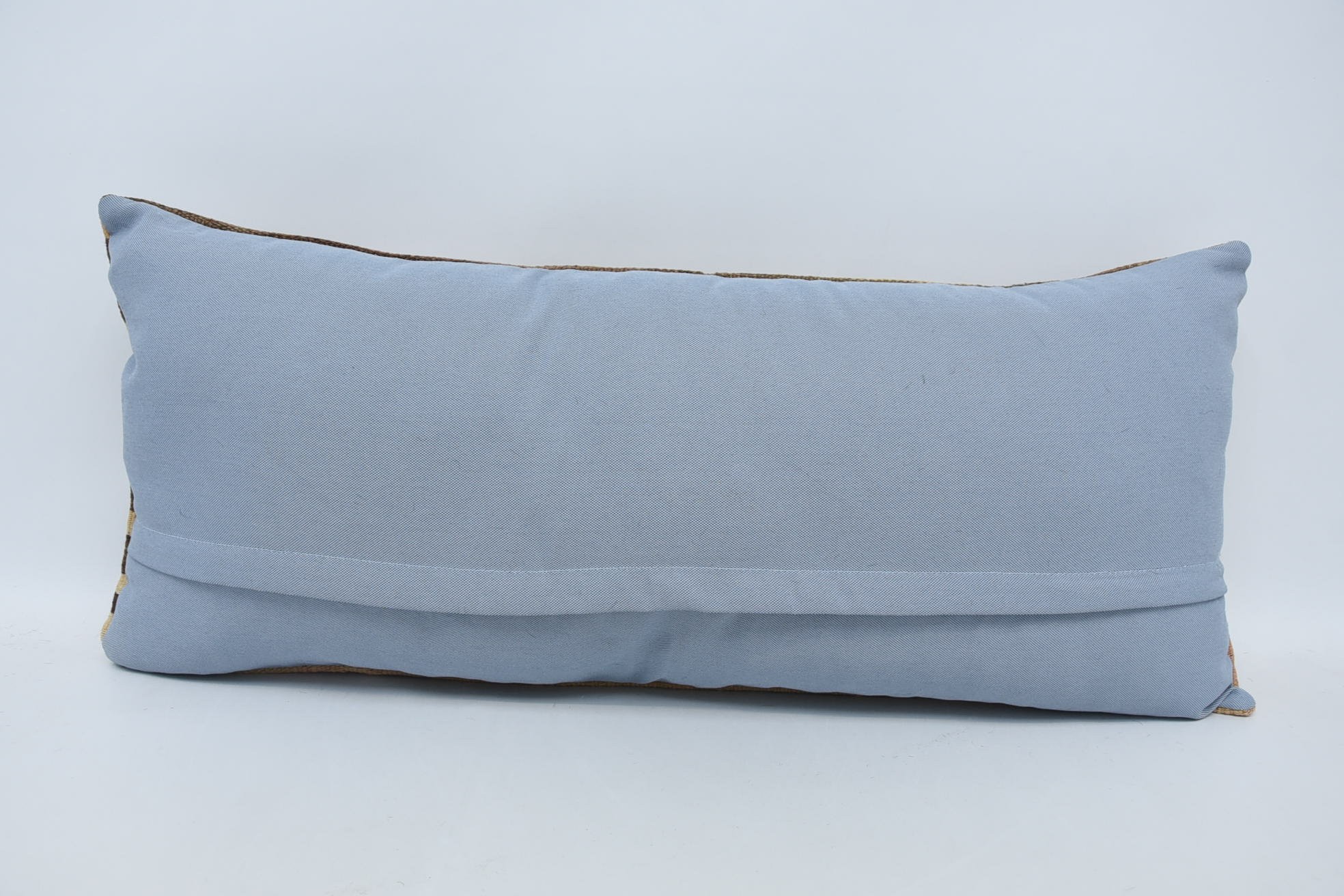 Turkish Kilim Pillow, 16"x36" Beige Pillow Sham, Interior Designer Pillow, Pillow for Couch, Muted Cushion Cover, Sofa Bolster Pillow Sham