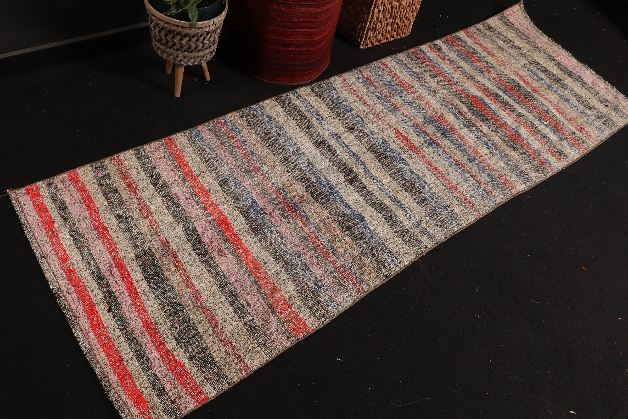 Moroccan Rug, Blue Bedroom Rugs, Hallway Rug, Kilim, Stair Rugs, 2.7x7.9 ft Runner Rug, Turkish Rug, Vintage Rug, Old Rug