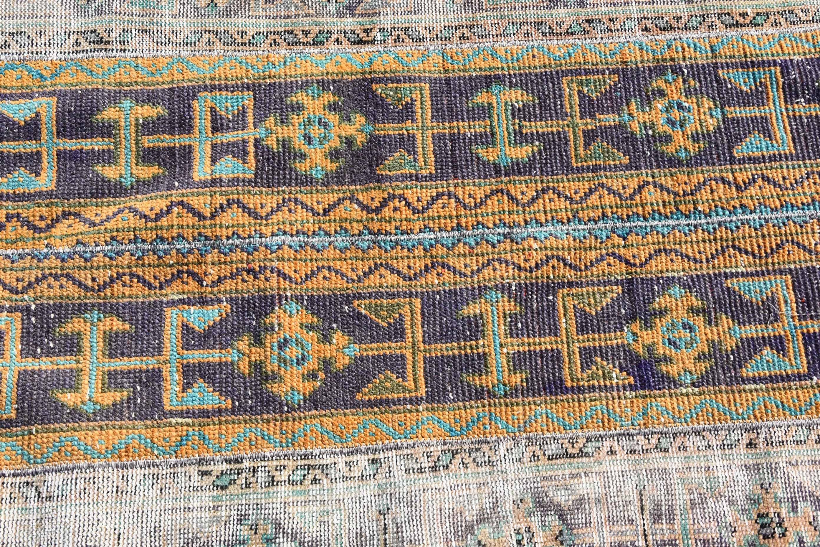 Nomadic Rugs, Kitchen Rug, Corridor Rug, Floor Rugs, Oriental Rugs, Turkish Rugs, Orange Moroccan Rug, Vintage Rug, 3.2x10.3 ft Runner Rug