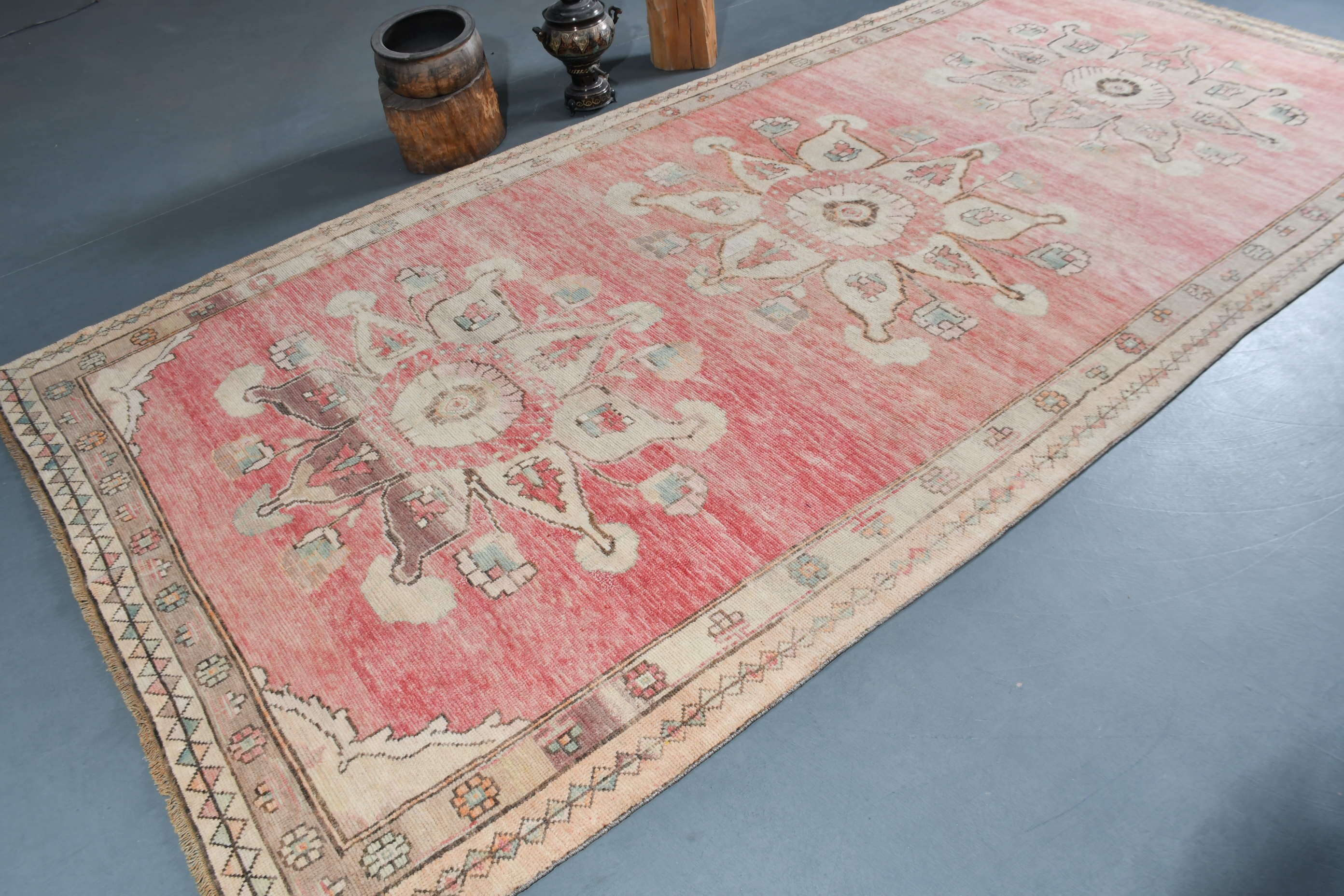 Living Room Rug, Moroccan Rug, 6.2x12.7 ft Oversize Rugs, Red Moroccan Rugs, Retro Rugs, Oriental Rug, Salon Rug, Vintage Rug, Turkish Rugs