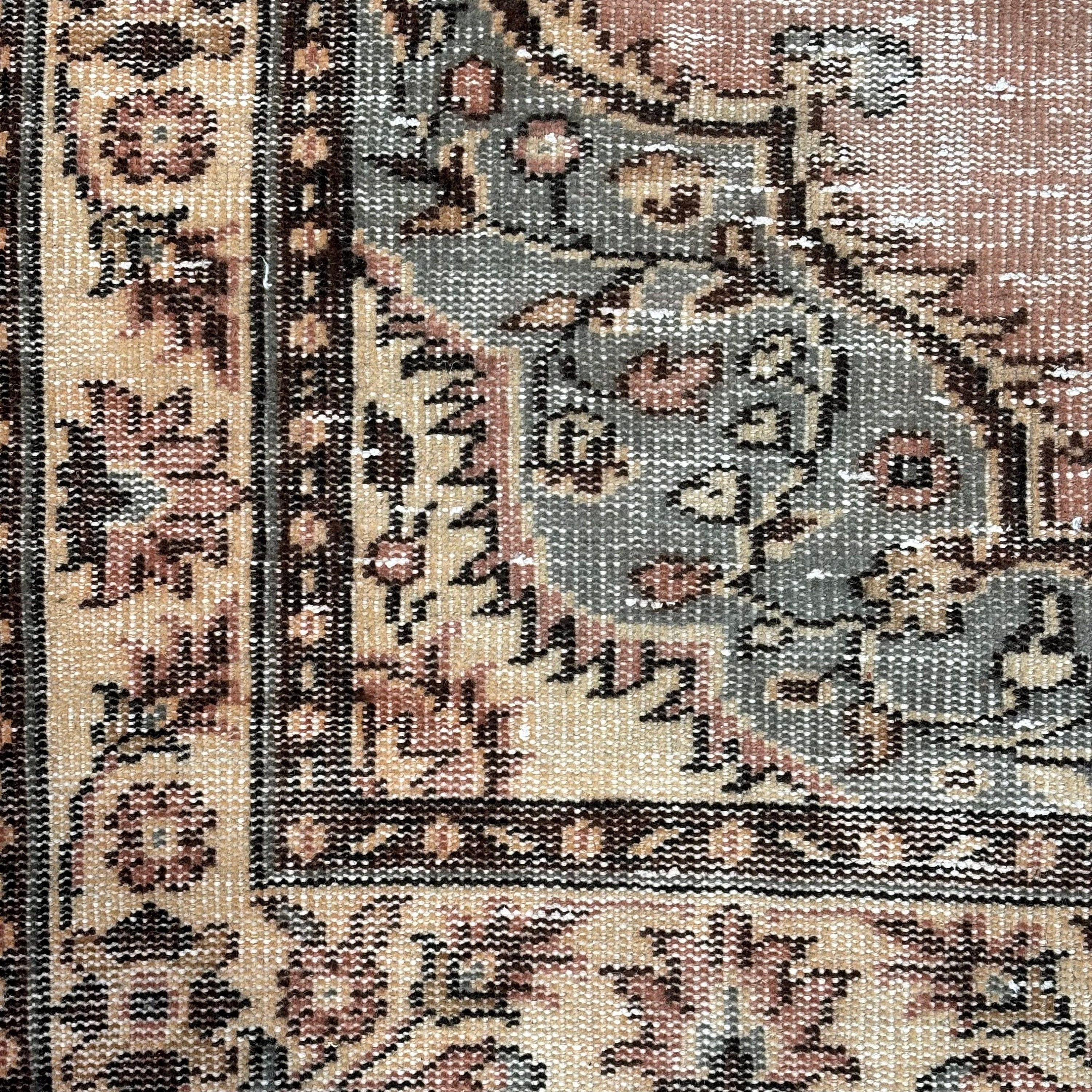 Oushak Halıları, Yemek Odası Halıları, Büyük Vintage Halı, 5x8,8 ft Büyük Halılar, Kahverengi Oryantal Halılar, Türk Halıları, Vintage Halı, Yer Halıları, Boho Halı