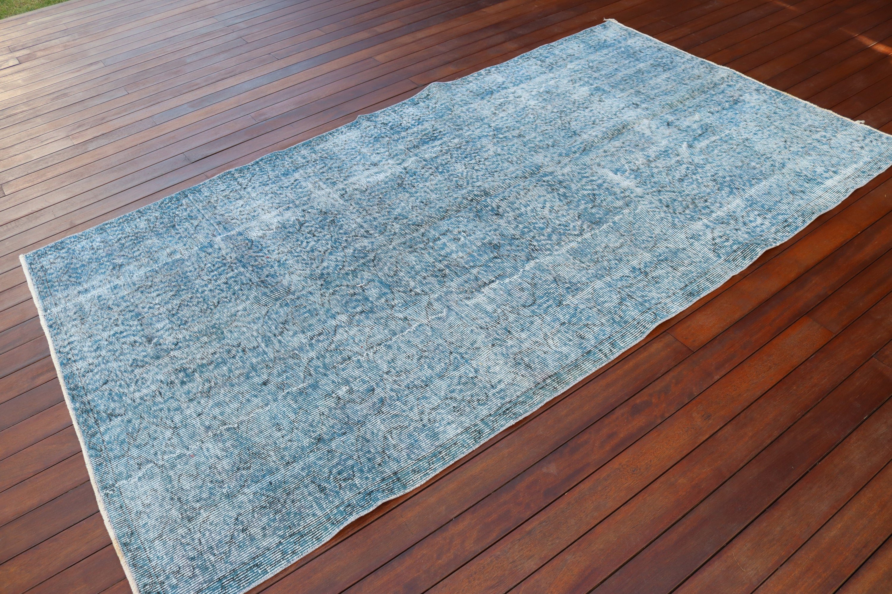 Handwoven Rug, Blue Modern Rugs, Turkish Rug, Home Decor Rugs, Dining Room Rugs, Vintage Area Rugs, 4.7x8.3 ft Area Rugs, Vintage Rug