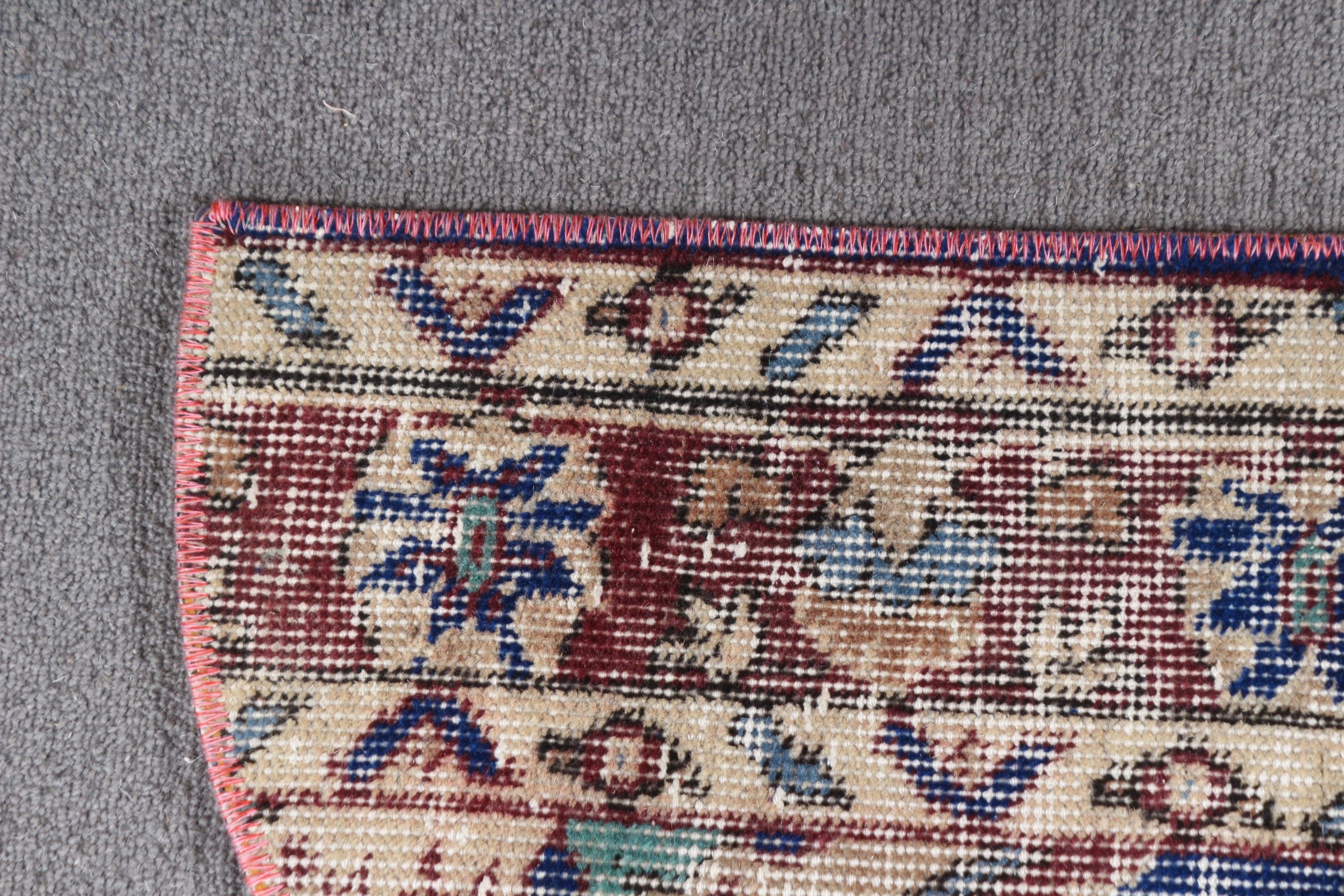 Antika Halı, Türk Halısı, 1.4x2.6 ft Küçük Halı, Mavi Oryantal Halı, Vintage Halılar, Duvara Asılı Halı, Kapı Paspas Halıları, Boho Halı, Yatak Odası Halıları