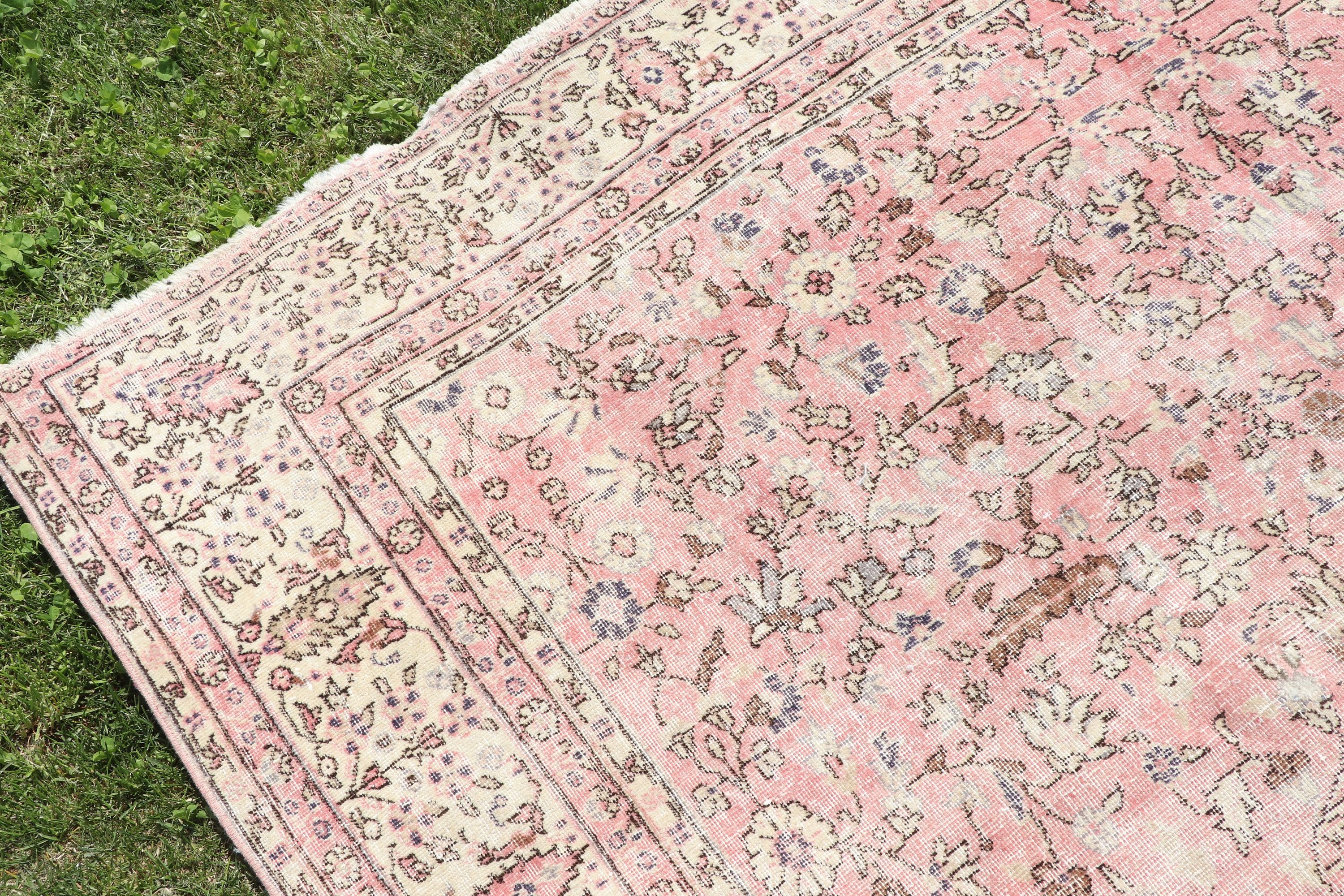 Boho Rug, 5.9x10 ft Large Rugs, Dining Room Rugs, Beige Neutral Rugs, Oushak Rugs, Turkish Rug, Bedroom Rugs, Rugs for Bedroom, Vintage Rug