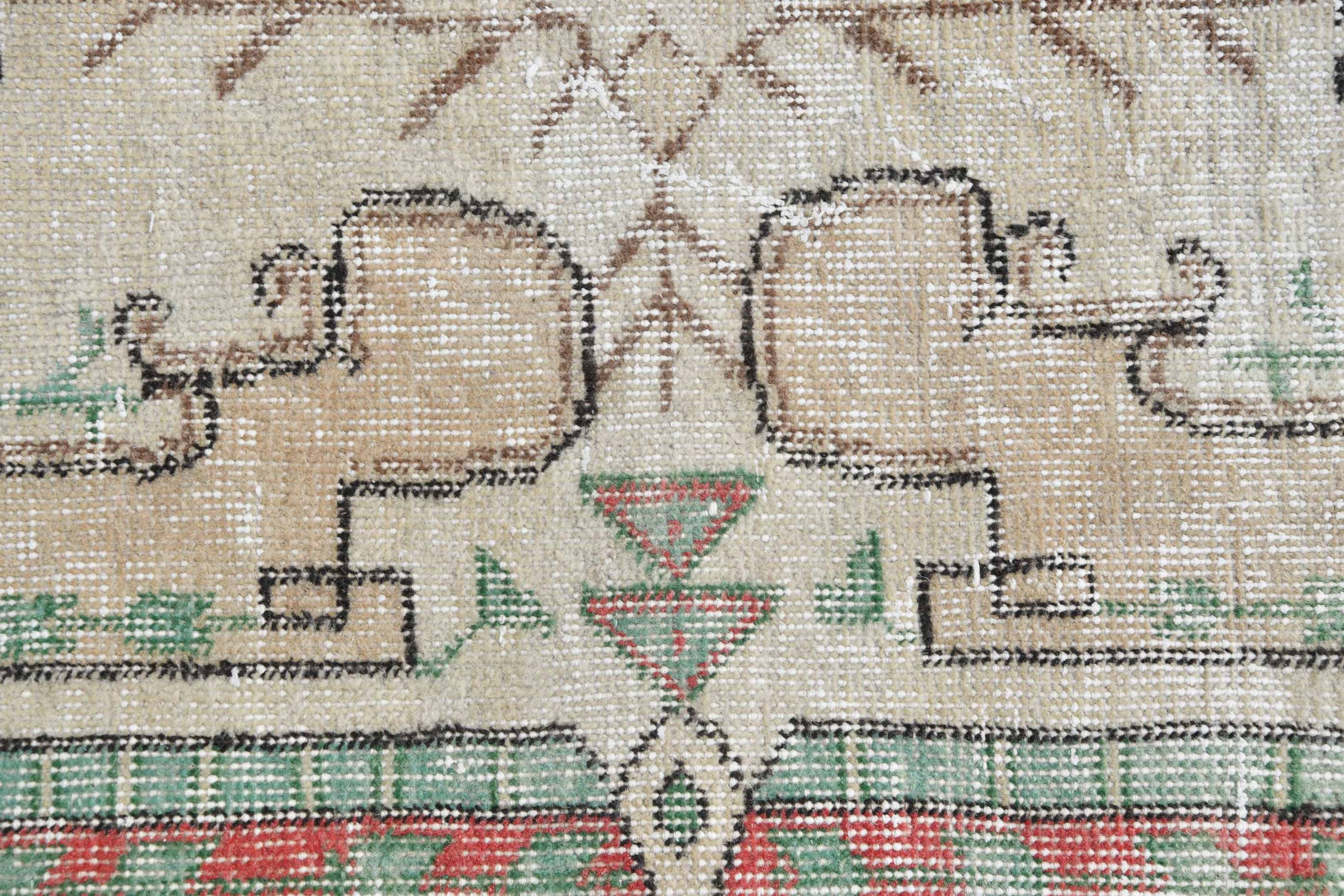 Oriental Rug, Rugs for Bedroom, Nursery Rugs, Vintage Rug, 3.7x7.3 ft Area Rug, Oushak Rug, Turkish Rug, Floor Rugs, Red Bedroom Rug