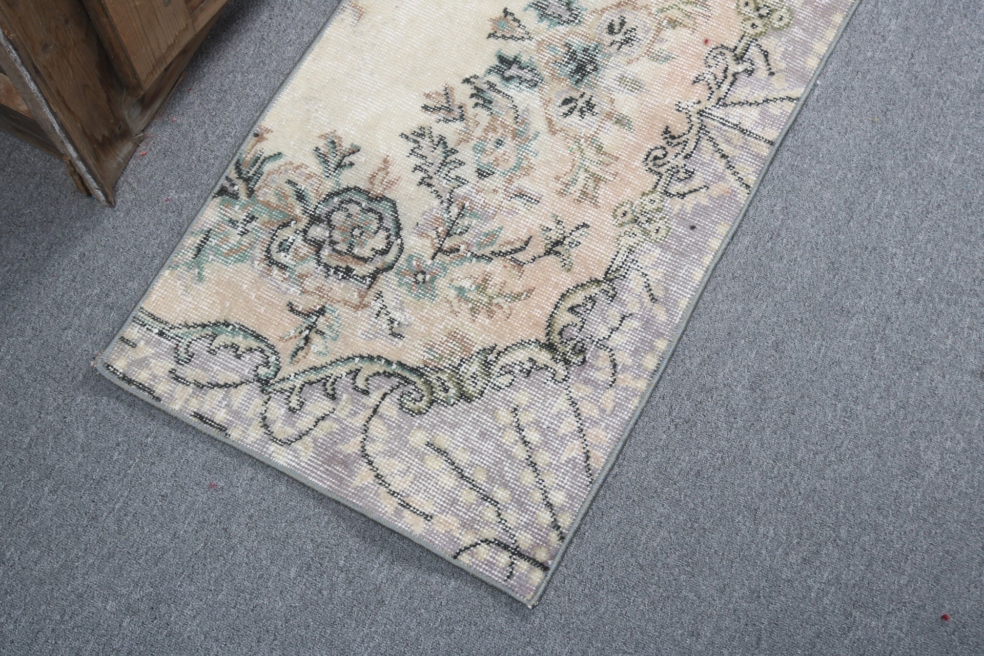 Nursery Rug, Rugs for Bath, Vintage Rugs, Floor Rugs, Bedroom Rug, Oriental Rug, Turkish Rug, Beige  1.6x3.3 ft Small Rugs