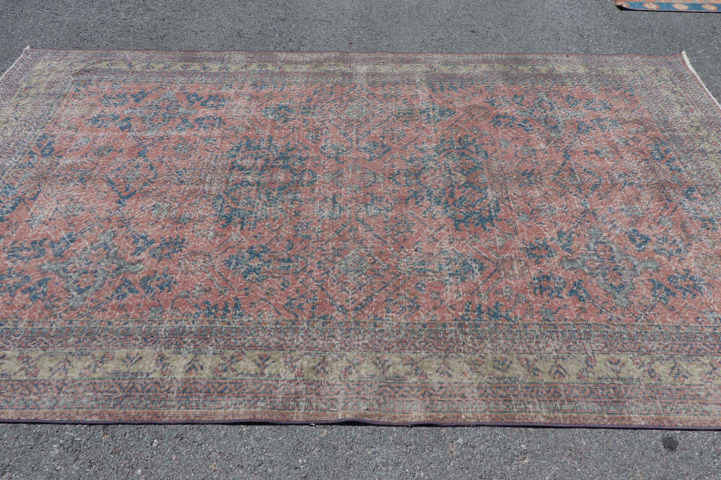 6.1x10.1 ft Büyük Halı, Pembe Yer Halıları, Yemek Odası Halısı, Soğuk Halı, Türk Halısı, Yatak Odası Halıları, Vintage Halılar, Oryantal Halı, Yatak Odası Halıları