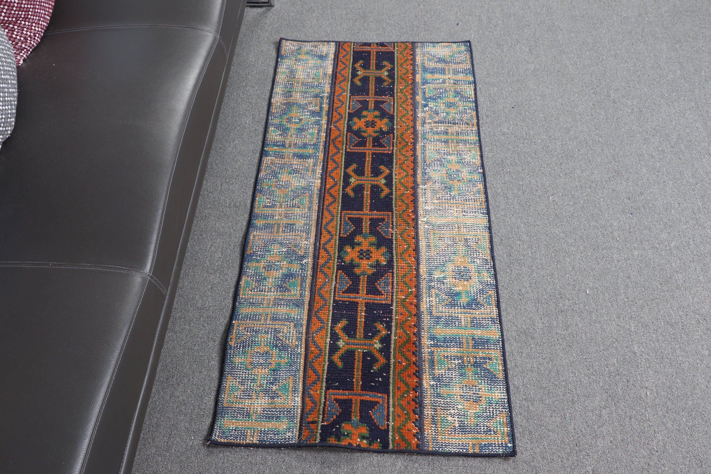 Turuncu Yatak Odası Halıları, 2x4,3 ft Küçük Halılar, Vintage Halı, Çocuk Odası Halısı, Araba Paspas Halısı, Türk Halısı, Oushak Halısı, Mutfak Halıları, Mutfak Halıları