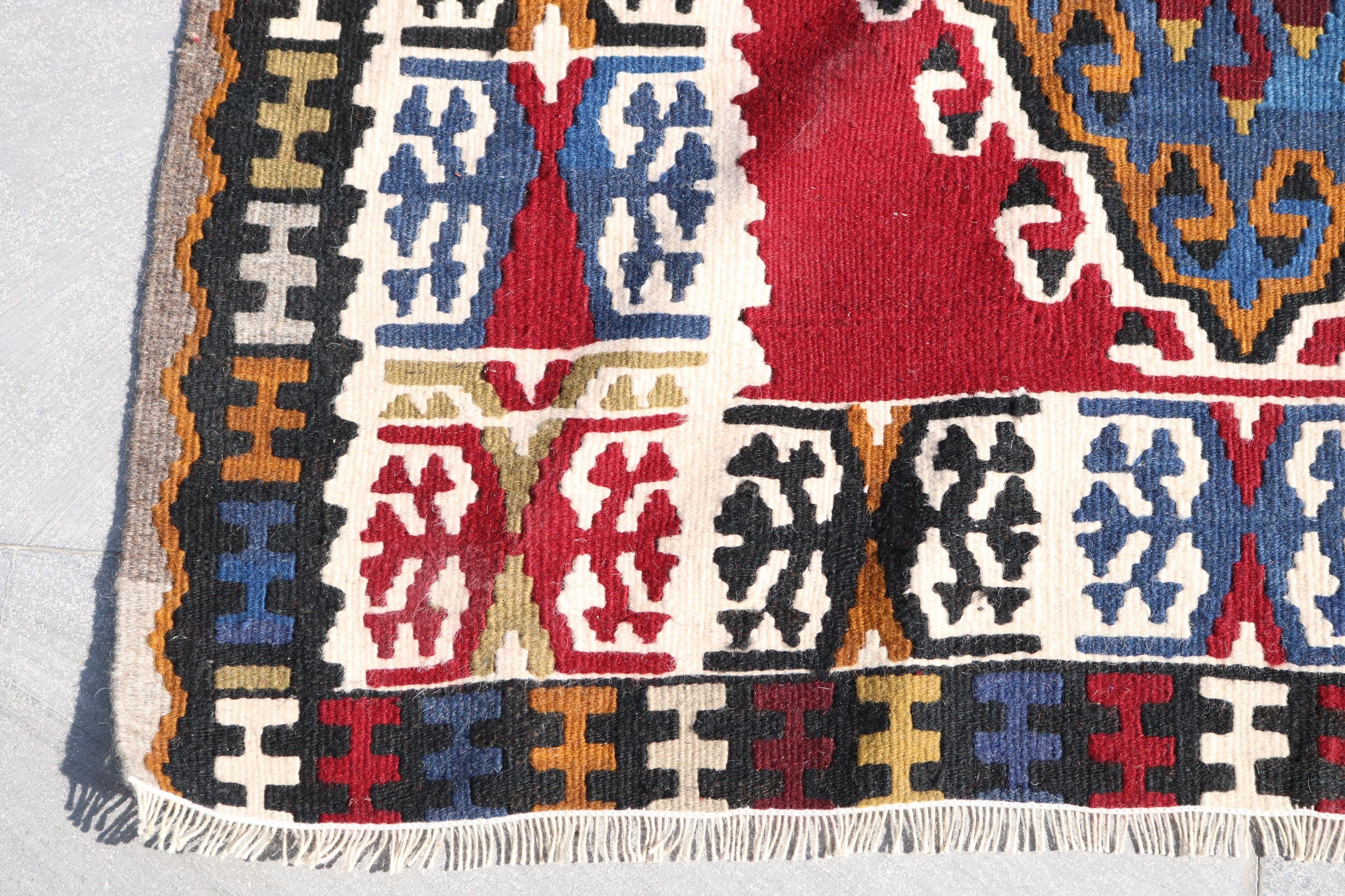 Vintage Rugs, Kitchen Rug, Tribal Turkish Rug Rugs, 3.5x6.4 ft Accent Rug, Bedroom Rug, Rugs for Entry, Turkish Rug, Entry Rug, Kilim