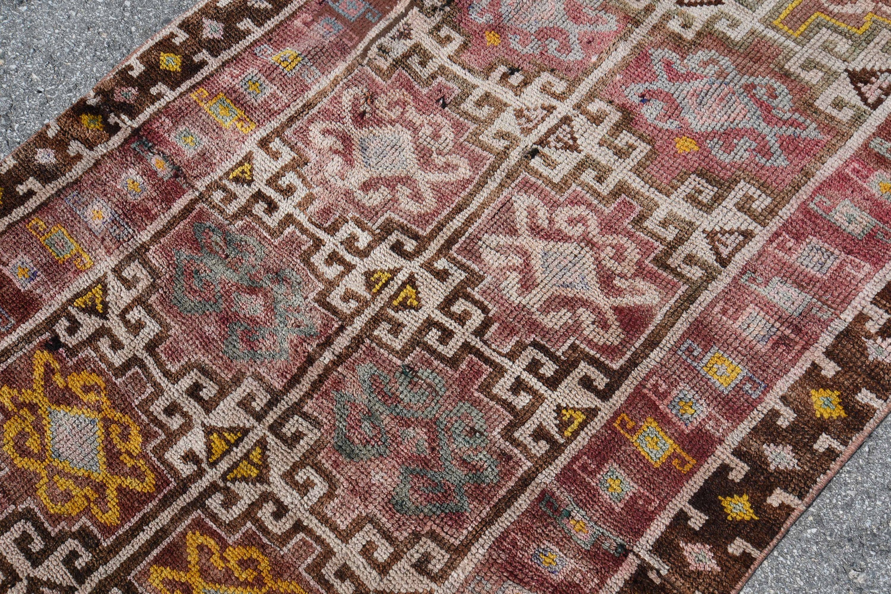 Vintage Halı, Koridor Halıları, Oushak Halı, Mutfak Halıları, Türkiye Halıları, Yatak Odası Halıları, 3.6x9.7 ft Runner Halısı, Merdiven Halıları, Türk Halıları