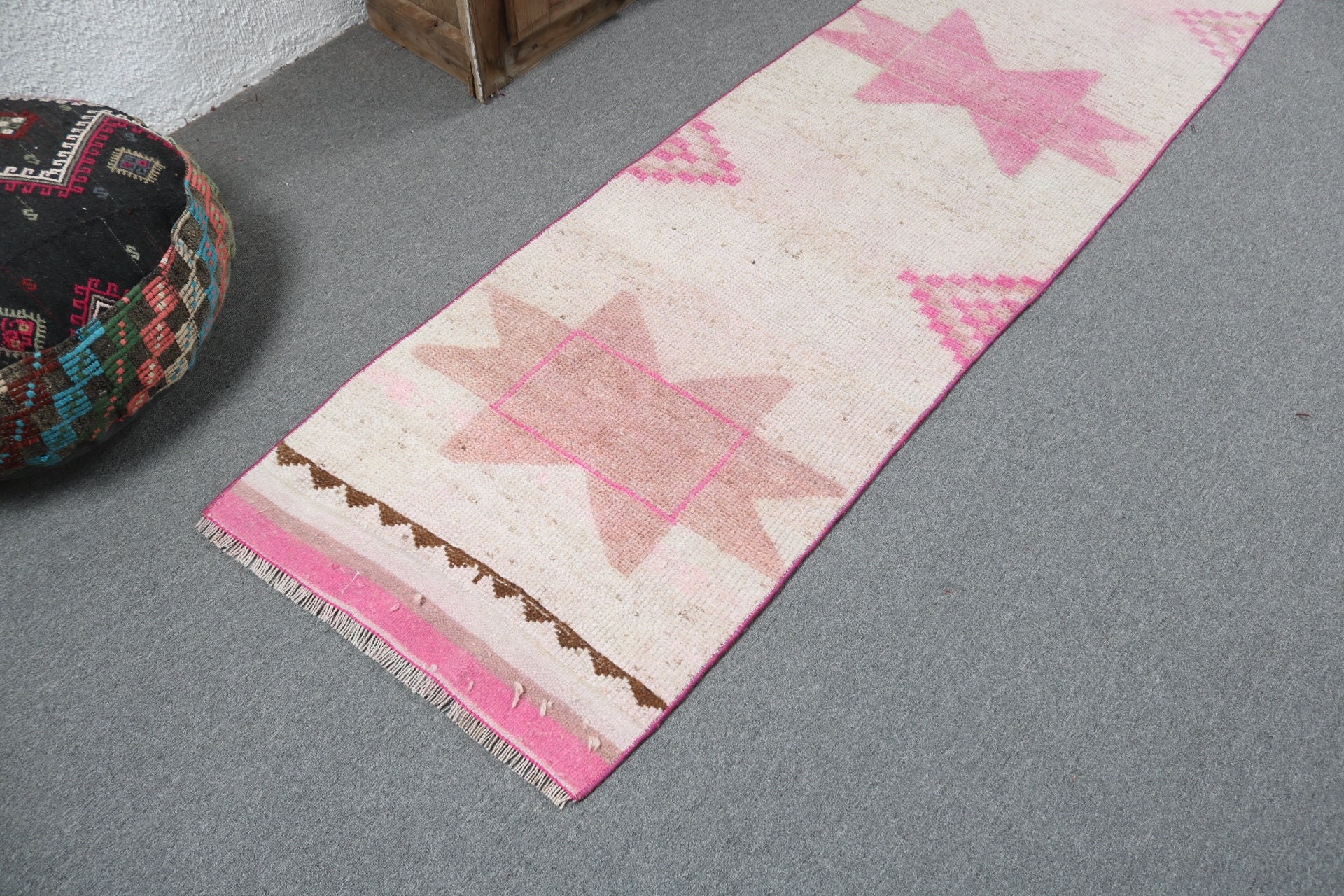 Geometric Rugs, Home Decor Rug, Vintage Runner Rugs, Vintage Rug, Aztec Rugs, 2.3x10 ft Runner Rugs, Turkish Rug, Beige Moroccan Rug