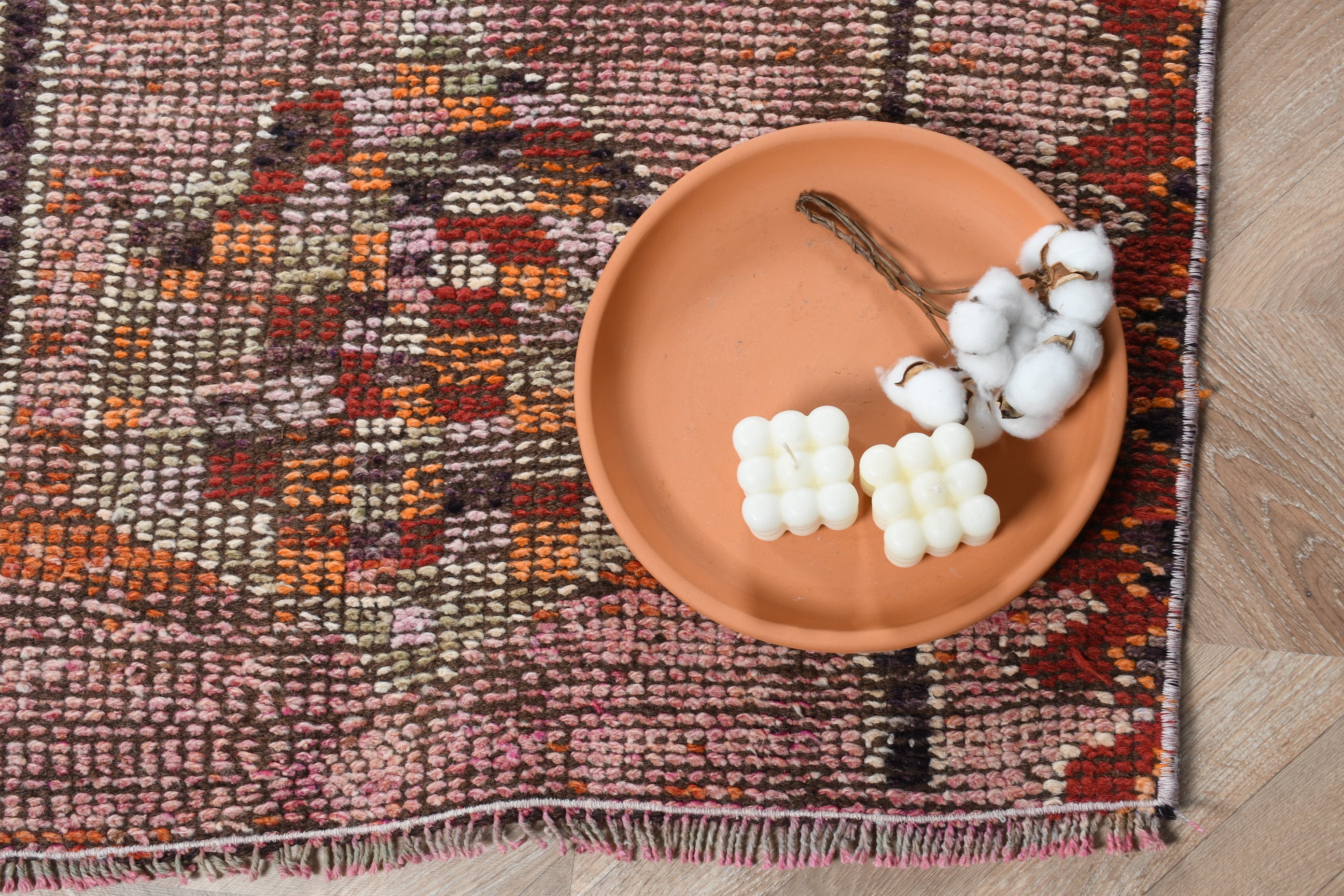 Moroccan Rugs, Pink Cool Rug, 2.7x10.5 ft Runner Rugs, Vintage Rug, Kitchen Rug, Turkish Rug, Stair Rug, Rugs for Stair, Bohemian Rugs