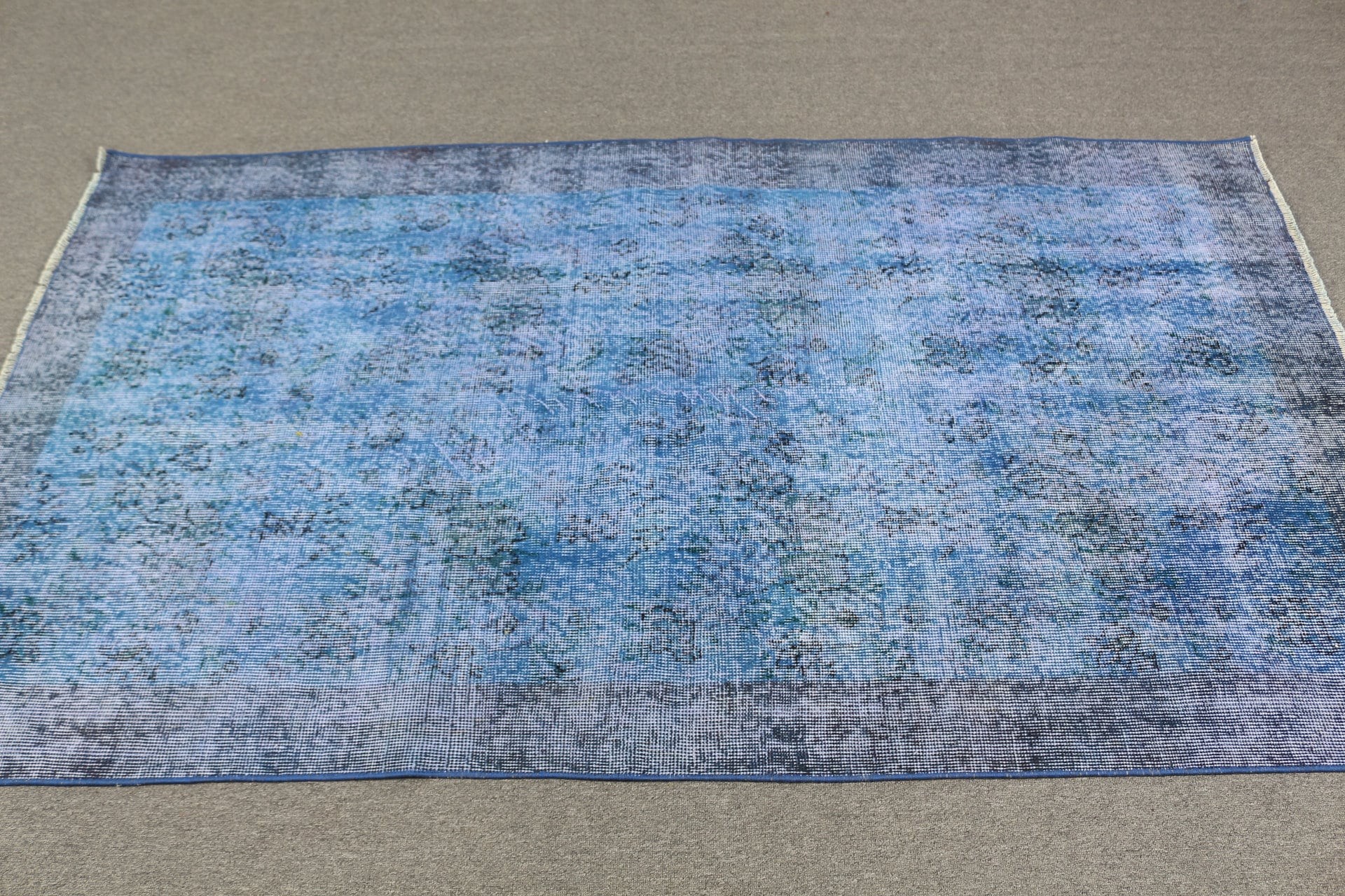 Living Room Rugs, Vintage Rug, Anatolian Rugs, Home Decor Rug, Dining Room Rug, Turkish Rug, 3.9x6.8 ft Area Rug, Blue Home Decor Rug