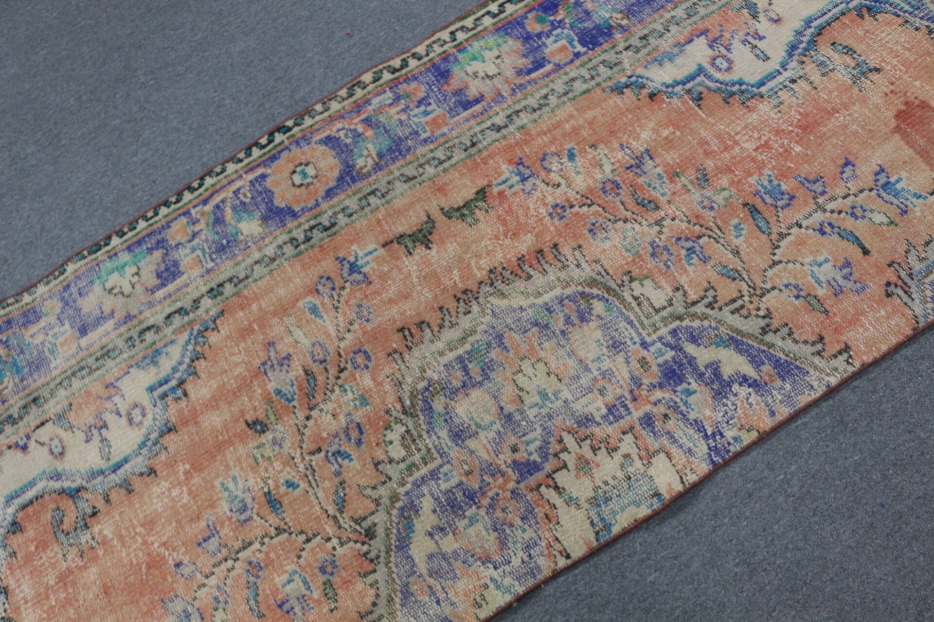 94x266 cm Yolluk Halı, Merdiven Halı, Koridor Halı, Merdiven Halı, Nostaljik Halı, Turuncu Antik Halı, Antik Halı, Koridor Halı