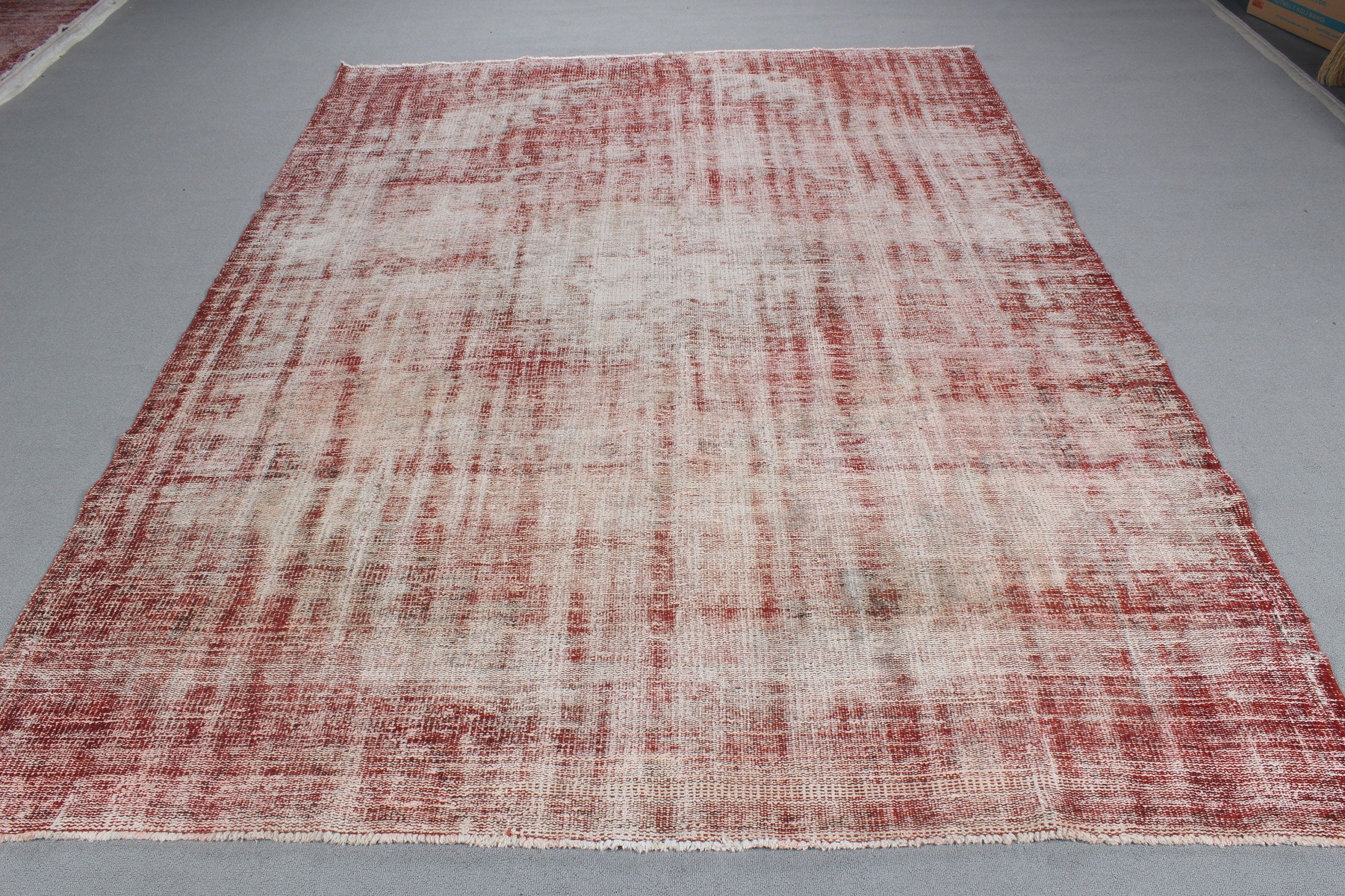 6.5x8.9 ft Large Rug, Handwoven Rugs, Salon Rugs, Turkish Rugs, Vintage Rug, Anatolian Rugs, Beige Flatweave Rug, Large Vintage Rugs