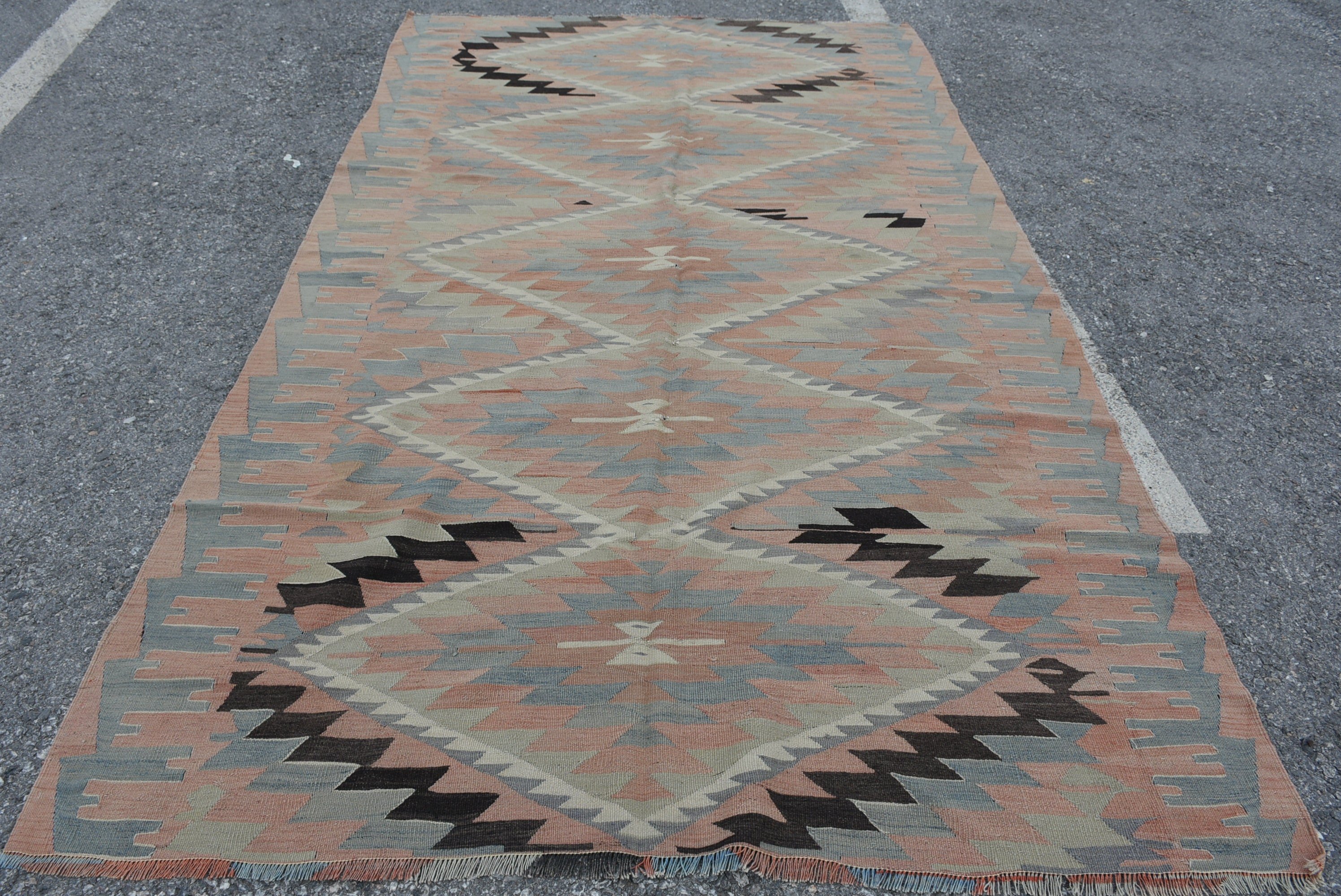 Nostaljik Kilim, Mavi Antik Kilim, Anadolu Kilim, 169x289 cm Salon Kilim, Yatak odası Kilim, Yatak odası Kilim, Oturma odası Kilim