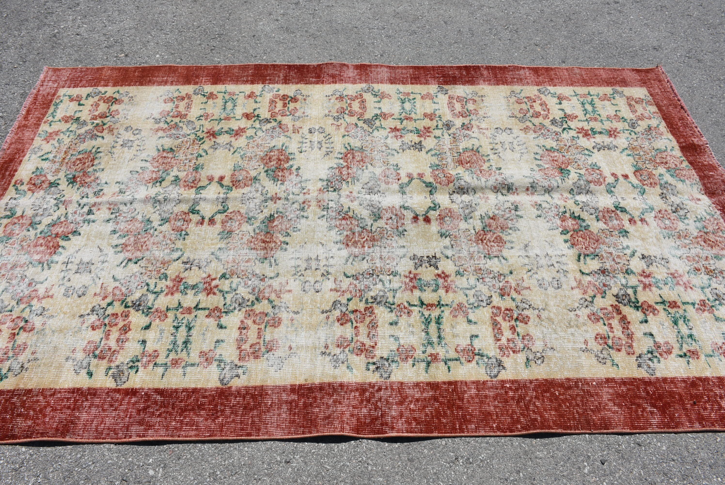 Vintage Rugs, Bedroom Rugs, Dining Room Rugs, Cute Rug, Rugs for Bedroom, Turkish Rug, 4.8x8 ft Area Rugs, Red Oriental Rug, Anatolian Rugs