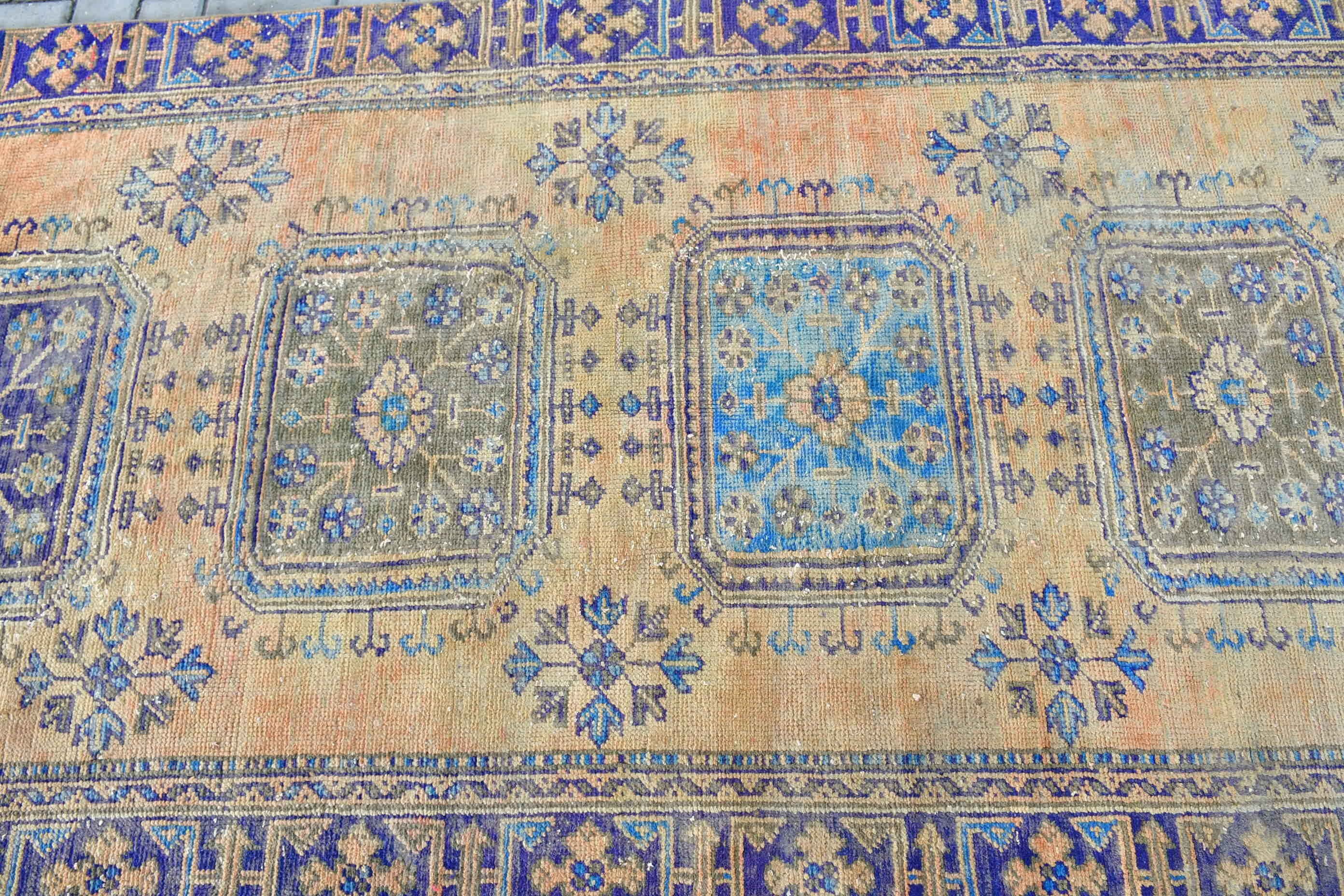 Nursery Rug, Beige Anatolian Rug, Old Rug, Turkish Rug, Antique Rug, Wool Rugs, Floor Rug, Rugs for Bedroom, 4x9.9 ft Area Rug, Vintage Rug