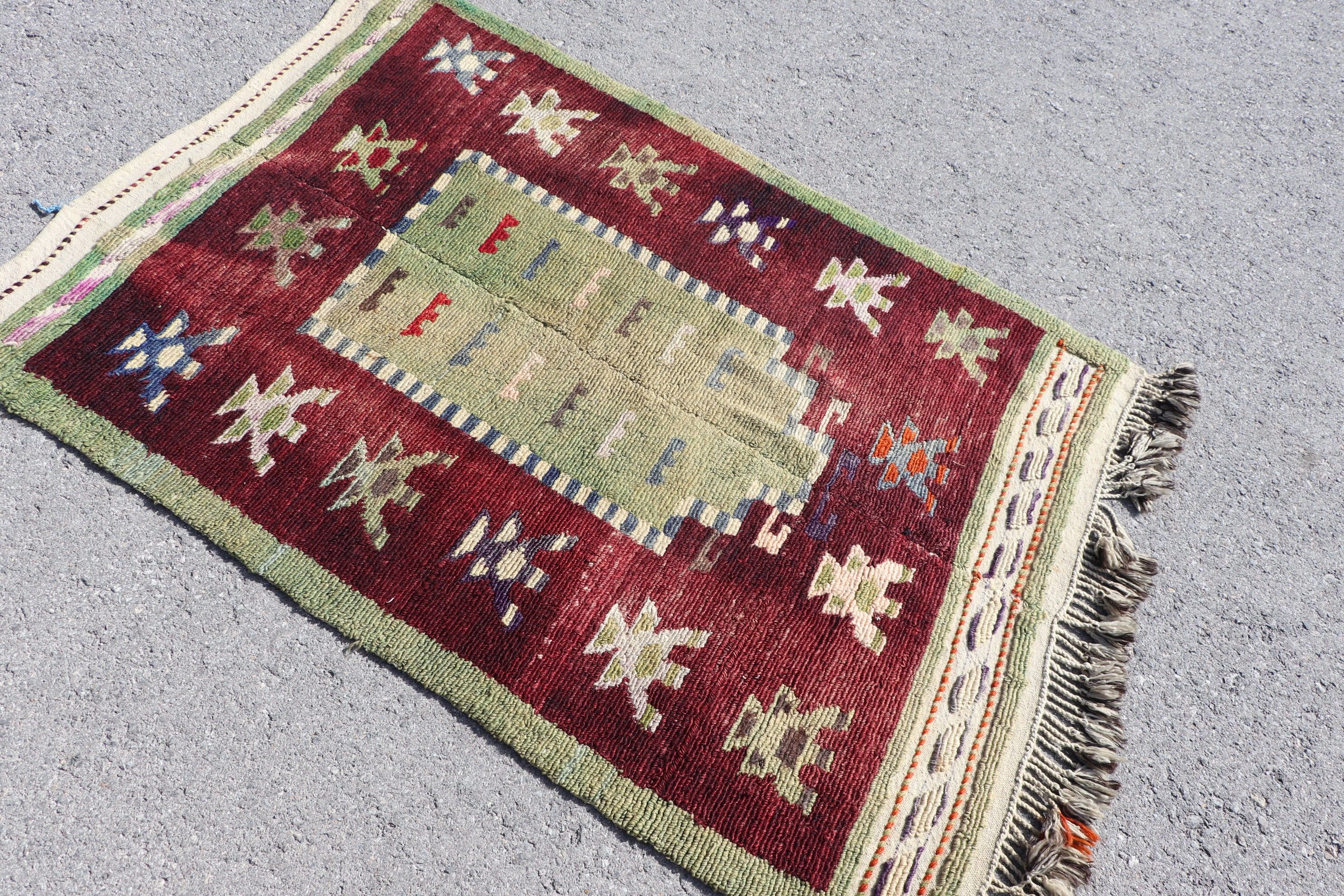 Rugs for Kitchen, Cool Rug, Red Bedroom Rugs, Turkish Rugs, Kilim, 3.6x5.1 ft Accent Rug, Kitchen Rug, Vintage Rug, Vintage Oushak Rug