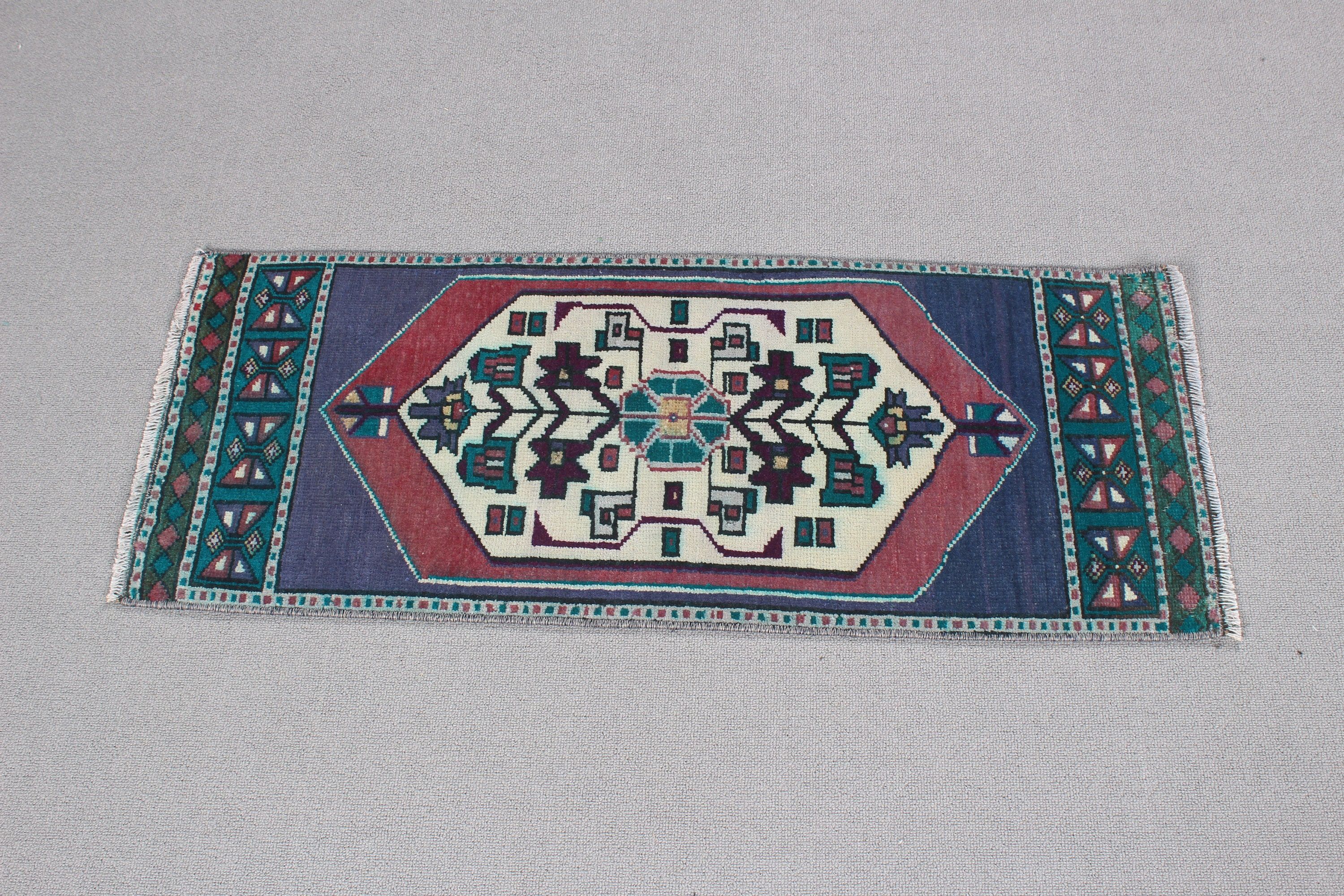 Ev Dekor Halıları, Araba Paspas Halısı, Bej Ev Dekor Halısı, Türk Halıları, Yatak Odası Halıları, Vintage Halılar, Küçük Vintage Halı, 1.3x3.2 ft Küçük Halılar