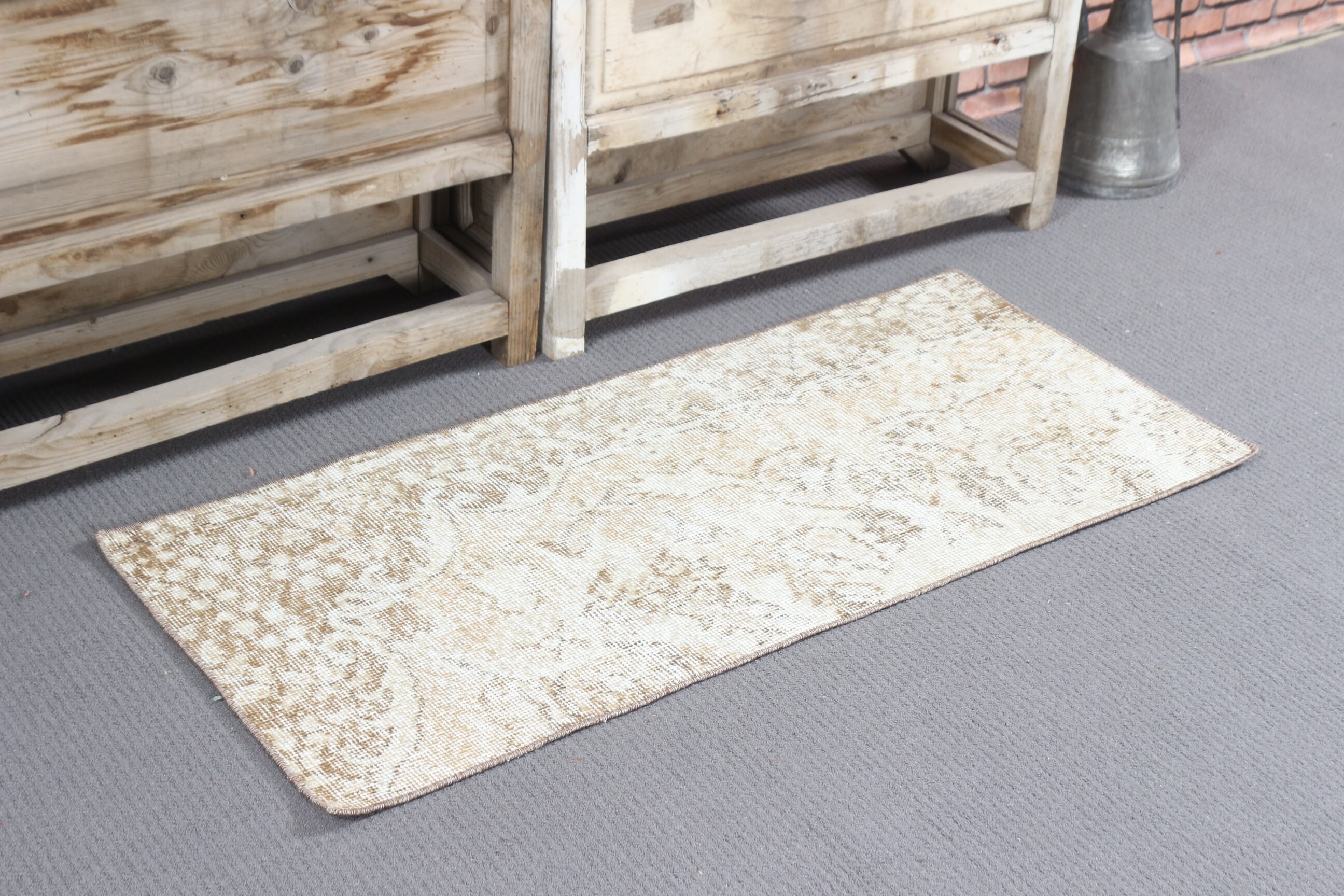 1.8x3.9 ft Small Rug, Nursery Rug, Beige Oriental Rug, Moroccan Rugs, Vintage Rug, Dorm Rug, Door Mat Rugs, Turkish Rugs, Kitchen Rugs